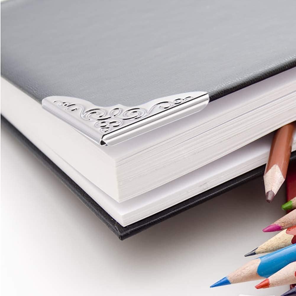 100 Protectores de Esquinas Housweety Plateados 32x23mm