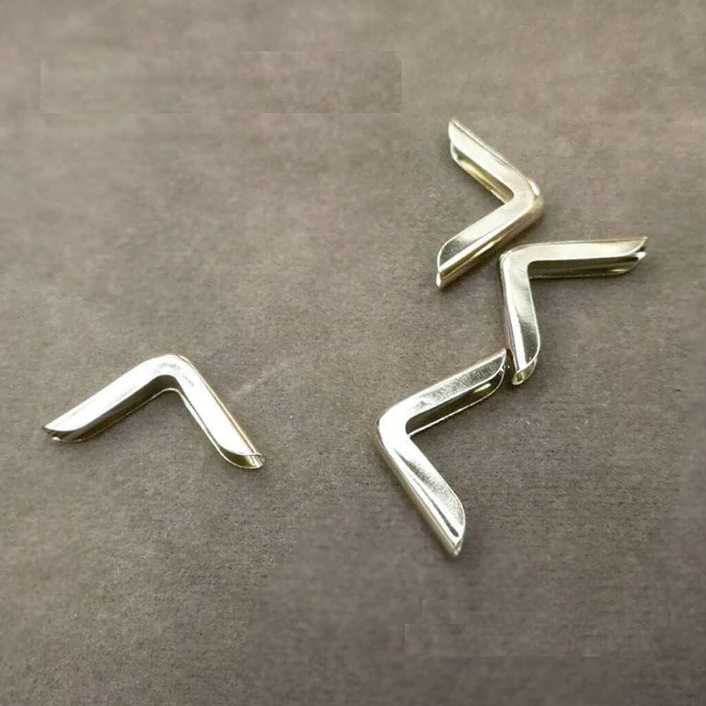 100 Protectores de Esquinas de Metal Luzen para Libros