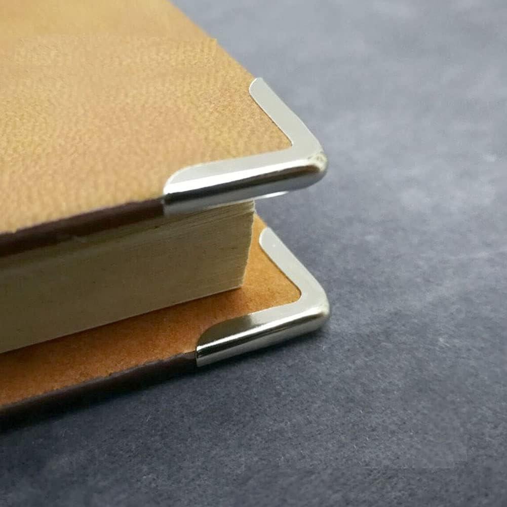 100 Protectores de Esquinas de Metal Luzen para Libros