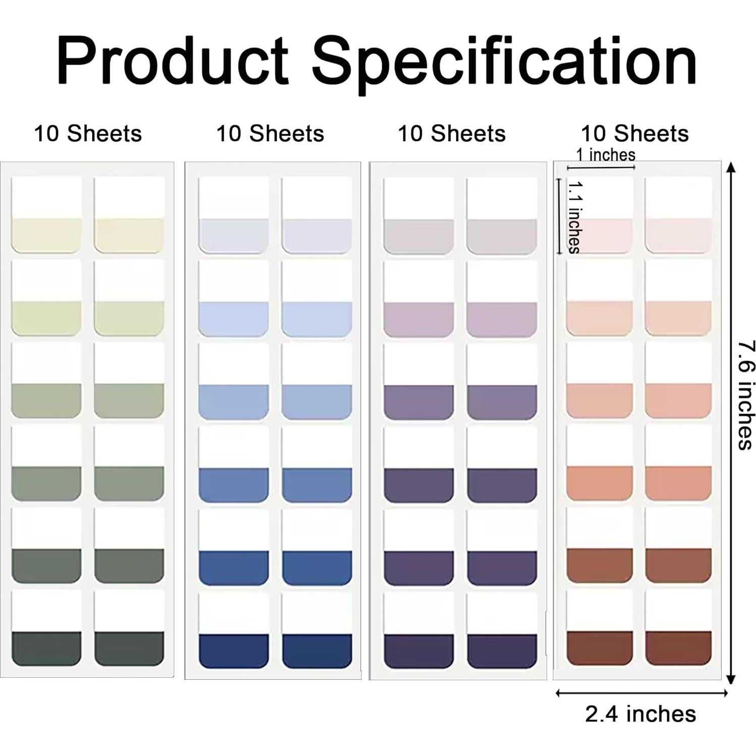 Etiquetas Adhesivas Potanro 480 PCS 2.54x2.79 cm Reposicionables