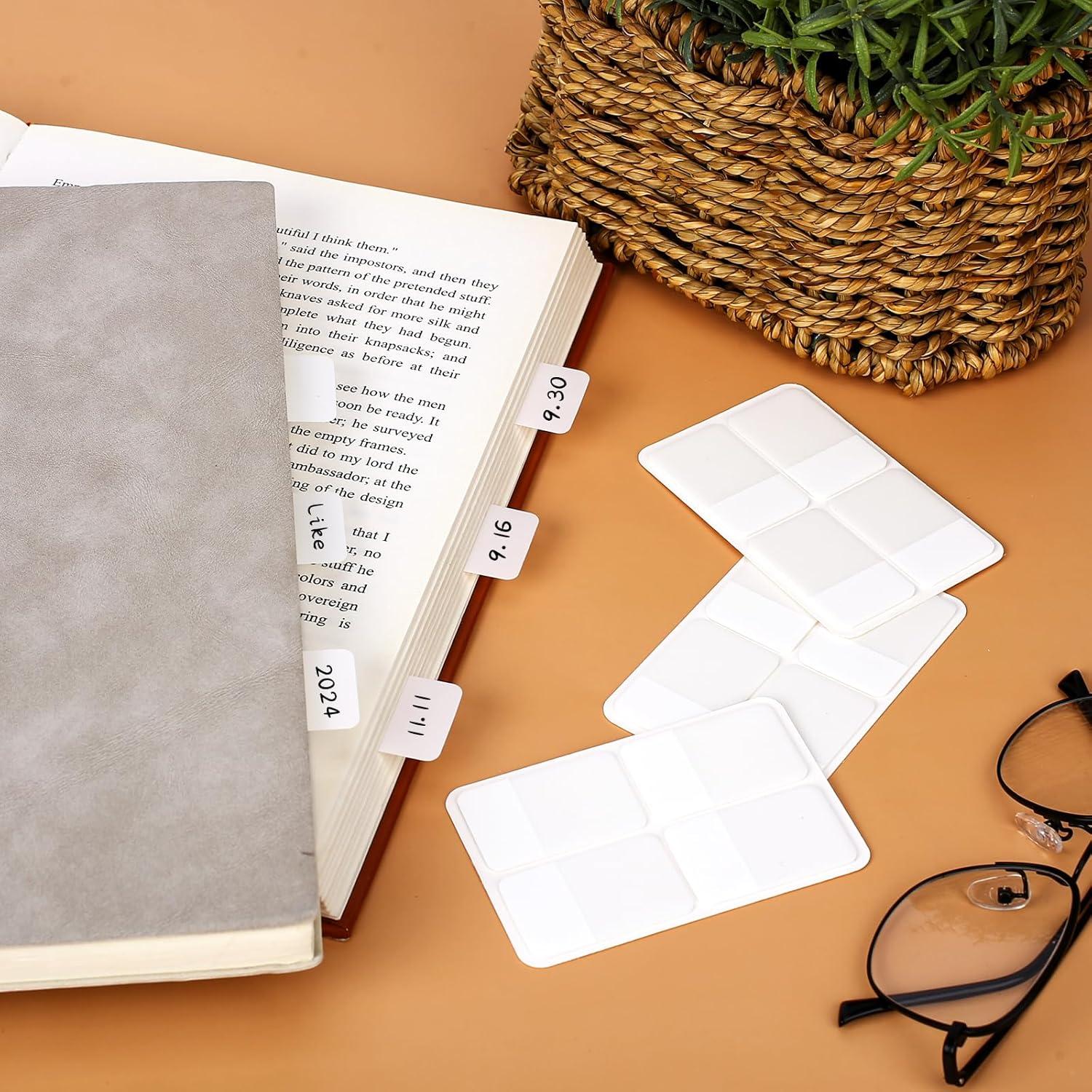 400 Etiquetas Adhesivas Reposicionables KALIONE 4.06x2.54 cm Blancas