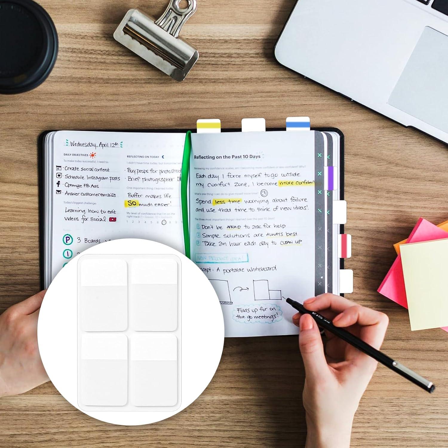 400 Etiquetas Adhesivas Reposicionables KALIONE 4.06x2.54 cm Blancas