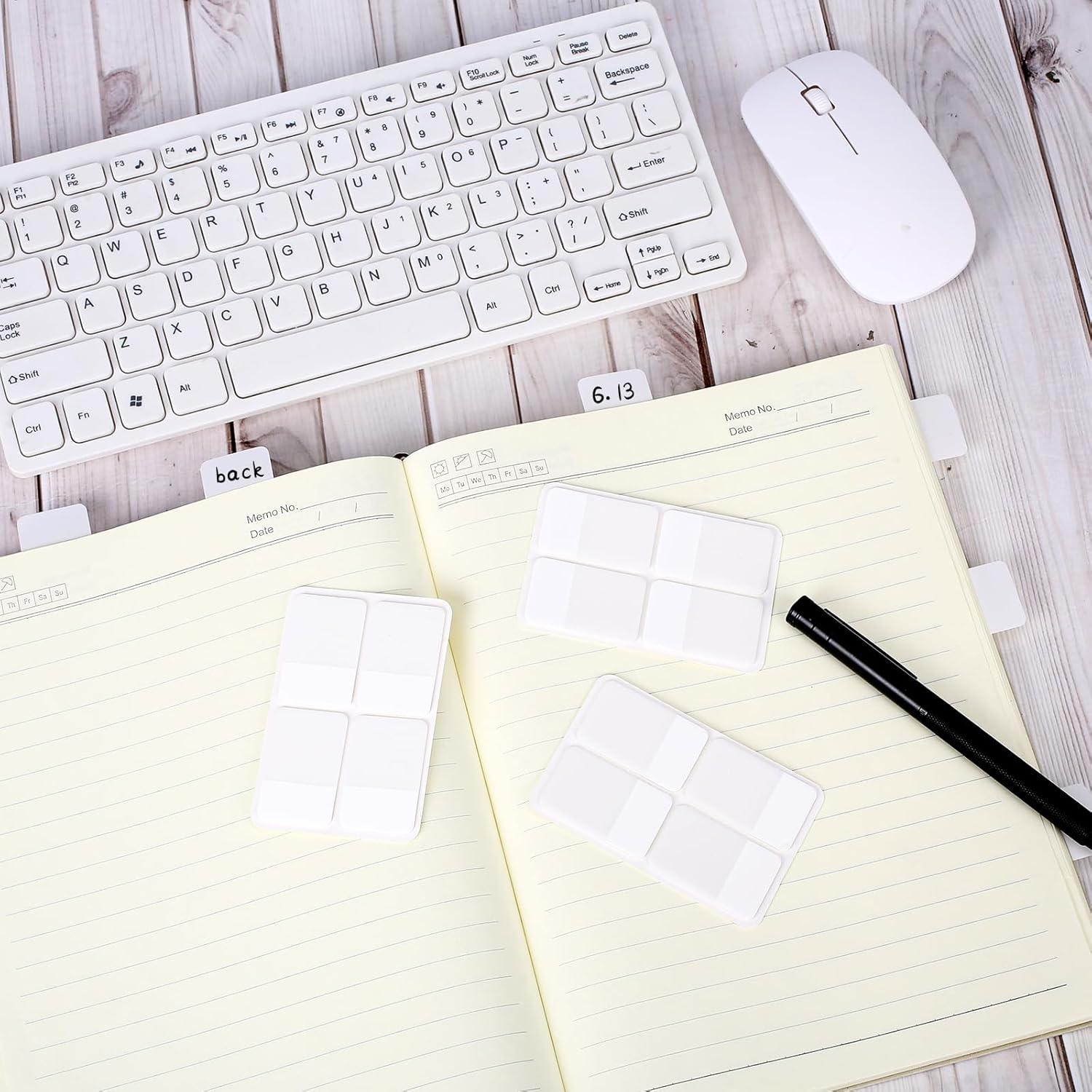 400 Etiquetas Adhesivas Reposicionables KALIONE 4.06x2.54 cm Blancas