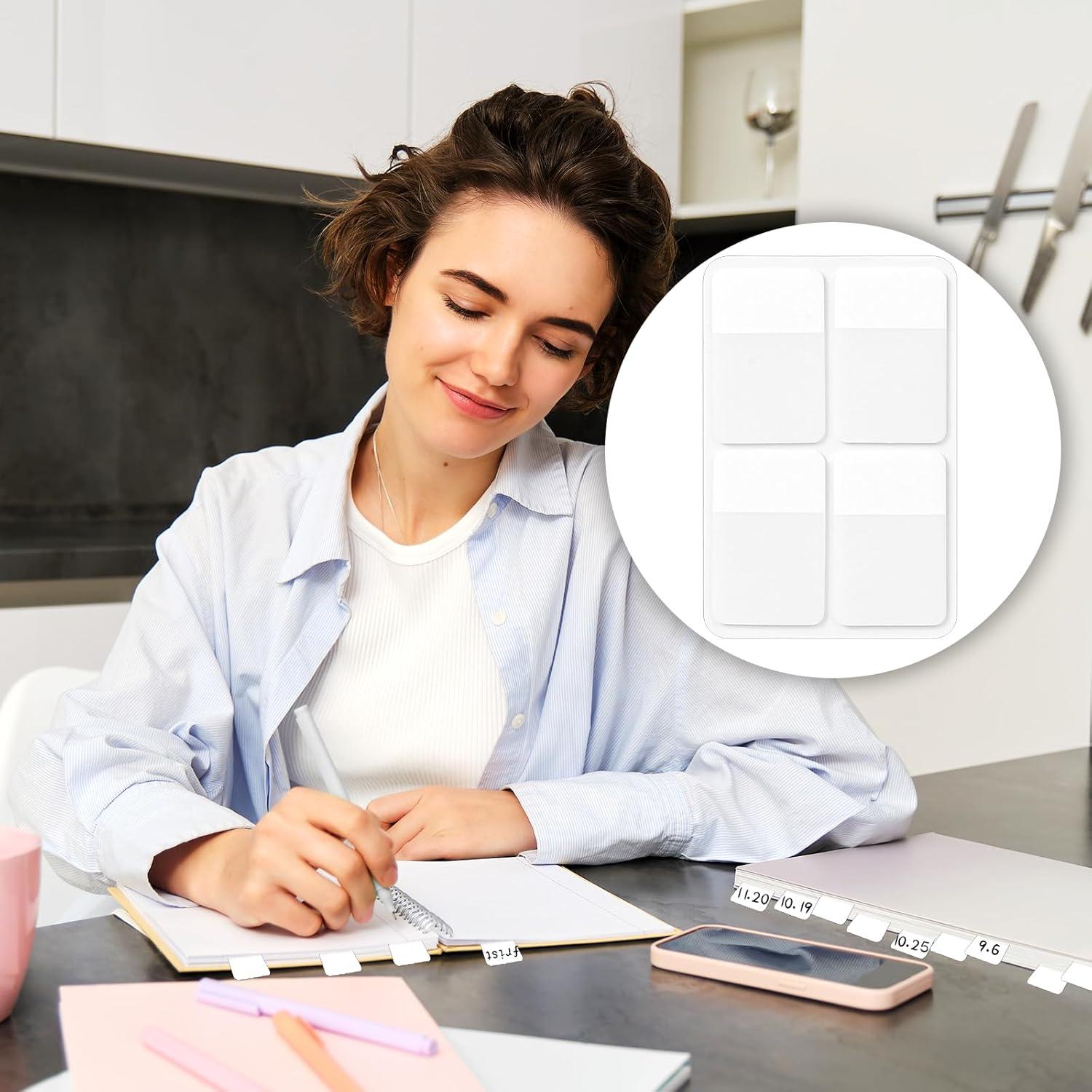 400 Etiquetas Adhesivas Reposicionables KALIONE 4.06x2.54 cm Blancas