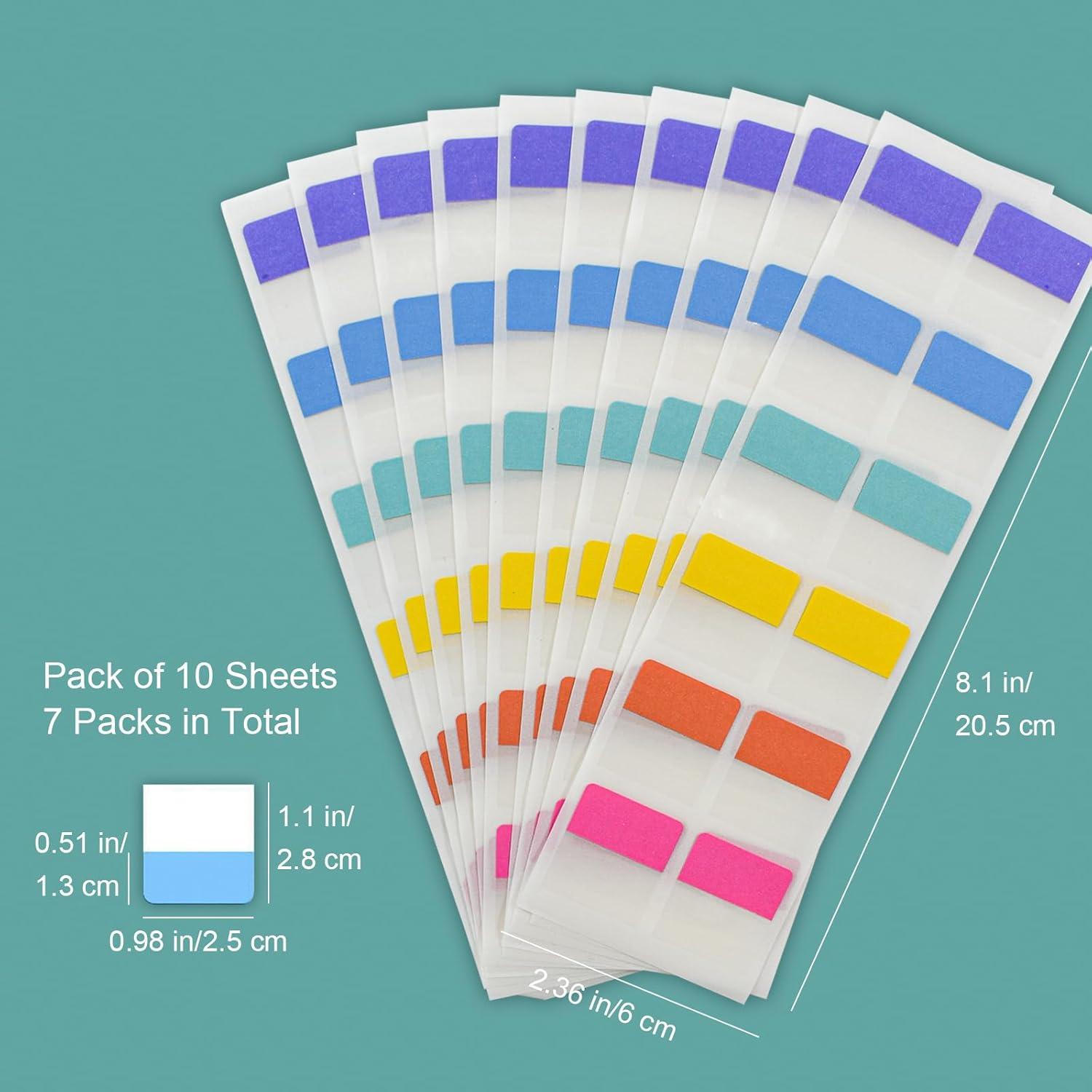 Pestañas Adhesivas Índice a Granel VANRA 840 Piezas 2.54 cm