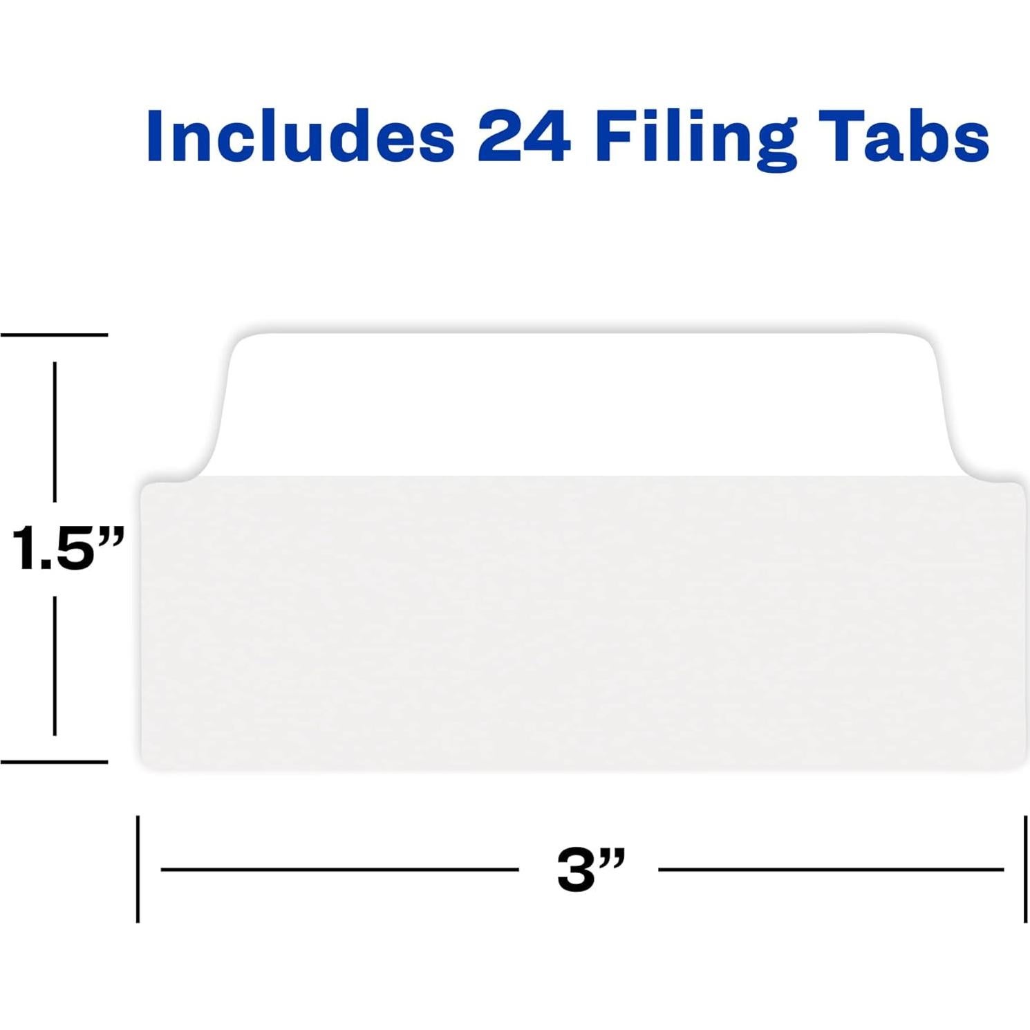 Etiquetas de Archivo Avery 24 Unidades 7.62x3.81 cm Blancas