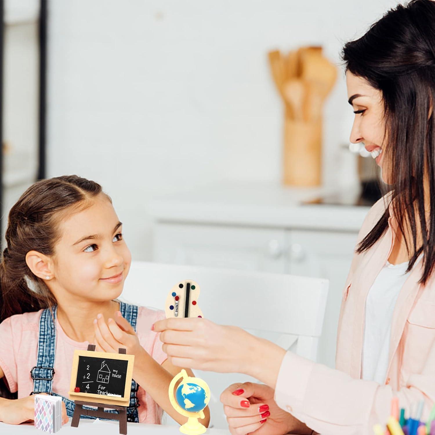 SOTOGO 34 Piezas Accesorios de Escuela para Muñecas Miniatura