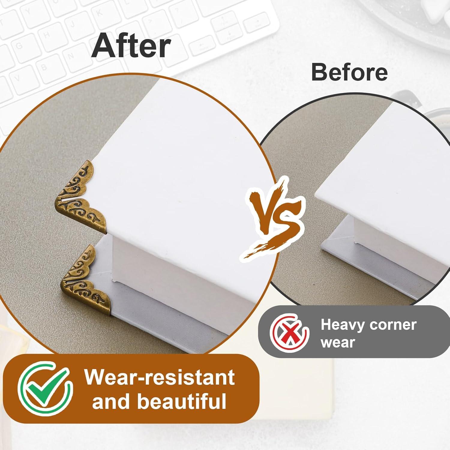 Protector de Esquinas de Metal ZEYIYER 100 Pcs - Dorado, Plateado, Bronce, Negro