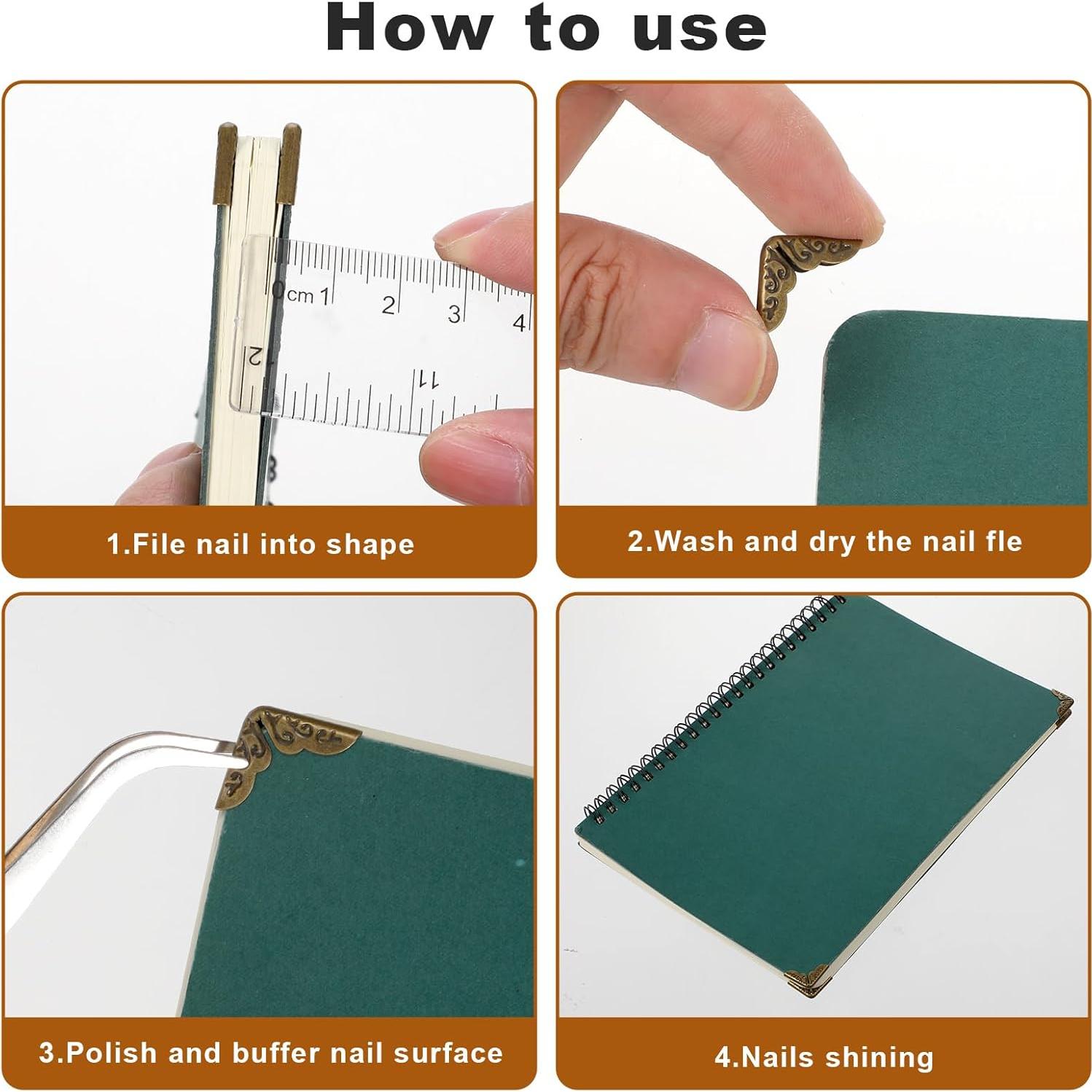 Protector de Esquinas de Metal ZEYIYER 100 Pcs - Dorado, Plateado, Bronce, Negro