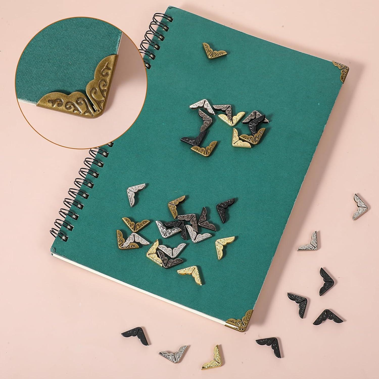 Protector de Esquinas de Metal ZEYIYER 100 Pcs - Dorado, Plateado, Bronce, Negro