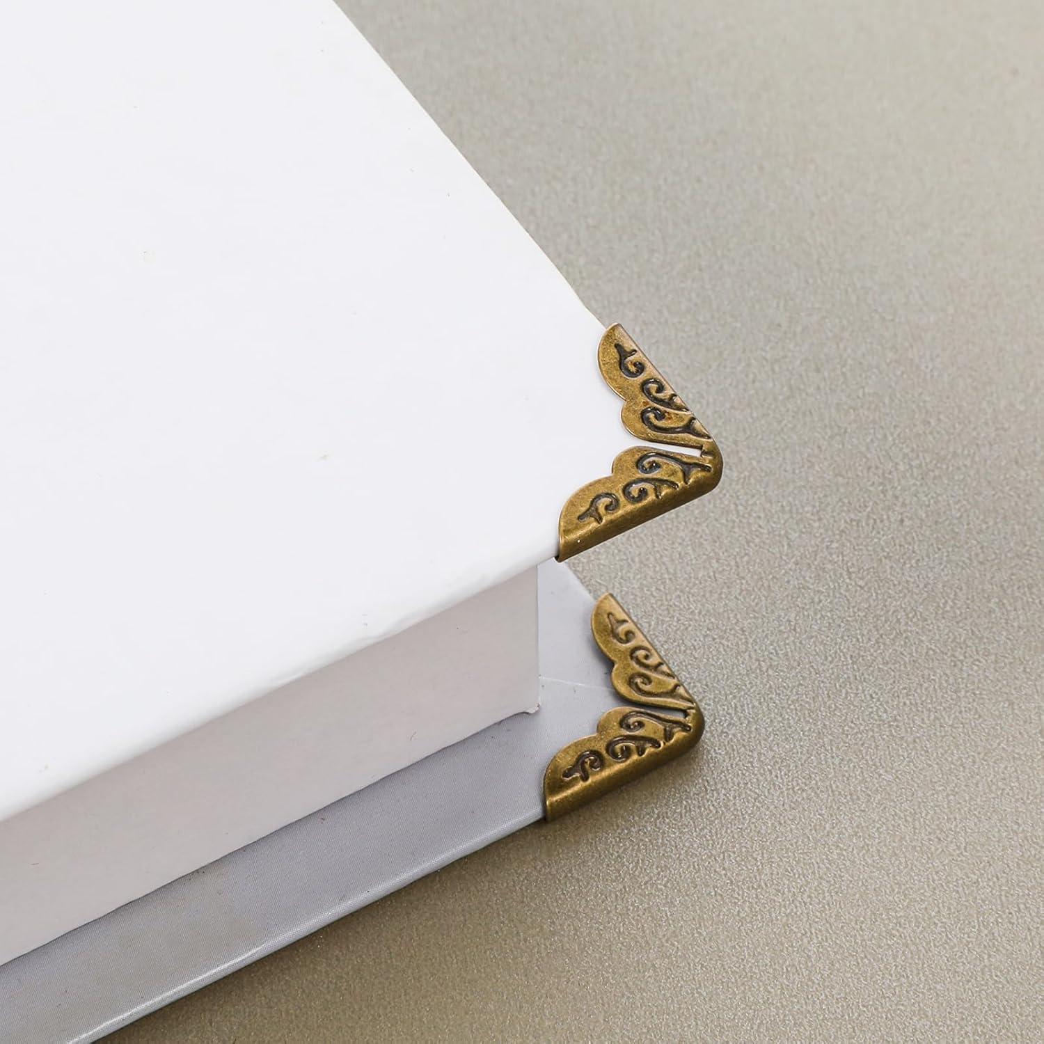 Protector de Esquinas de Metal ZEYIYER 100 Pcs - Dorado, Plateado, Bronce, Negro