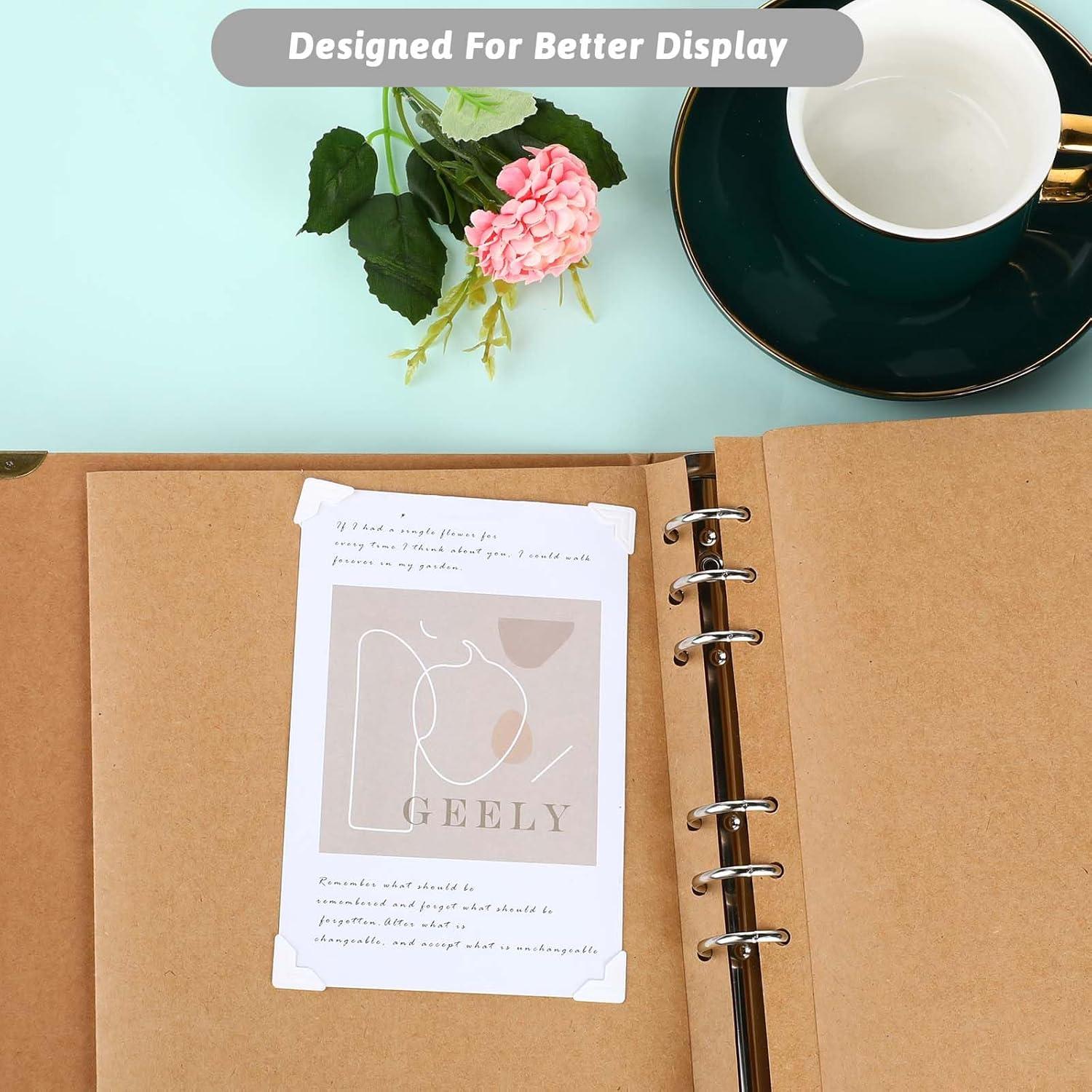 240 Esquinas de Fotos Autoadhesivas Abeillo - 10 Hojas Blancas