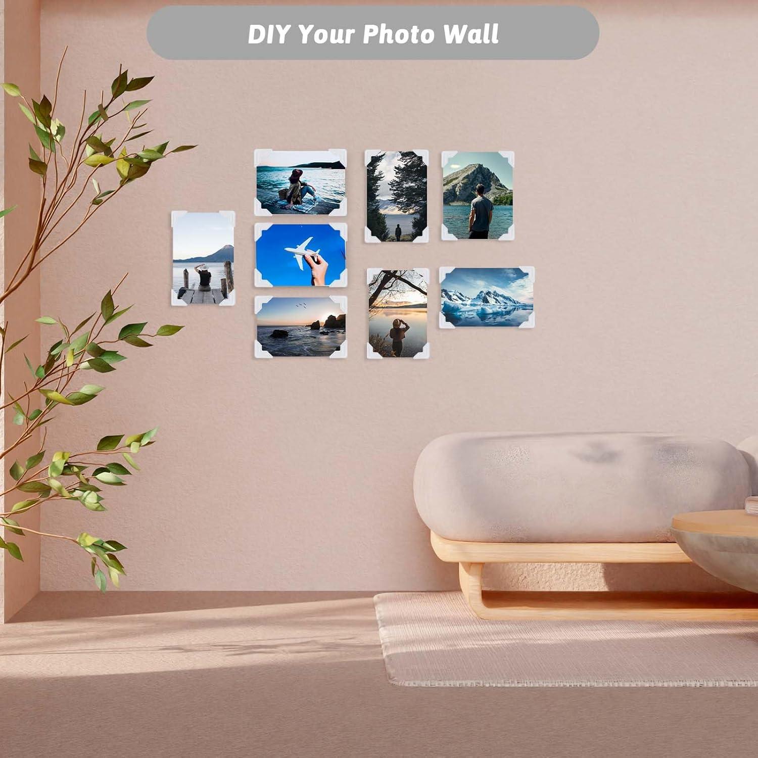 240 Esquinas de Fotos Autoadhesivas Abeillo - 10 Hojas Blancas