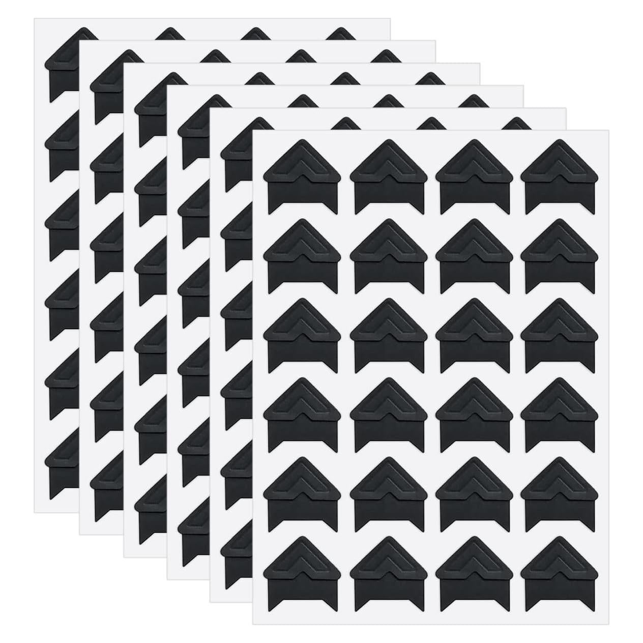 12 Esquinas de Foto Autoadhesivas Yuntop 20mm Negro