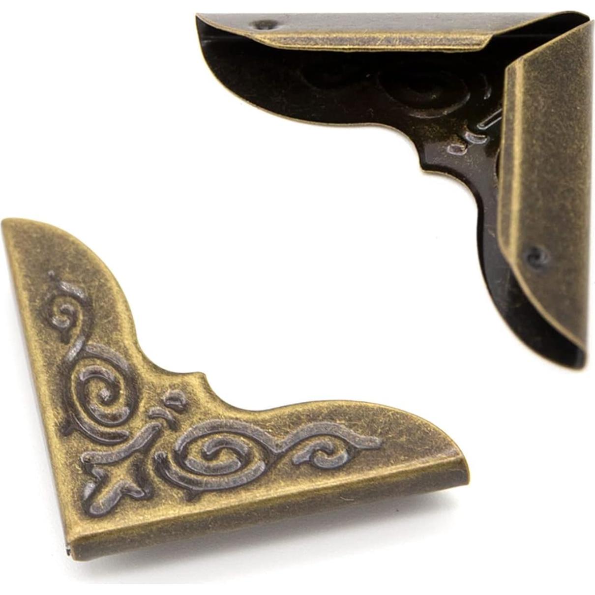 60 Protectores de Esquina de Metal Vintage para Libros y Scrapbooking