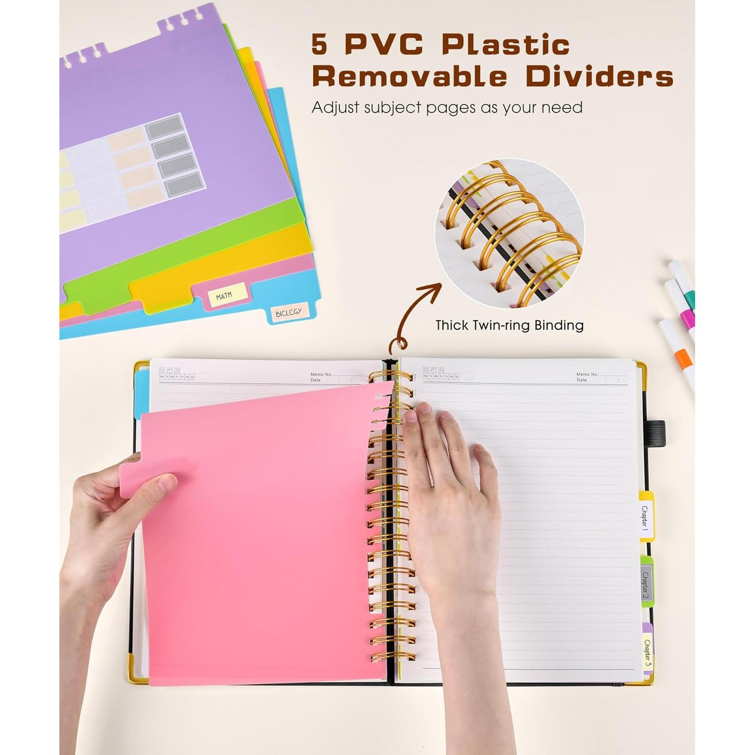 Cuaderno de espiral tapa dura Dilitego 300 páginas negro