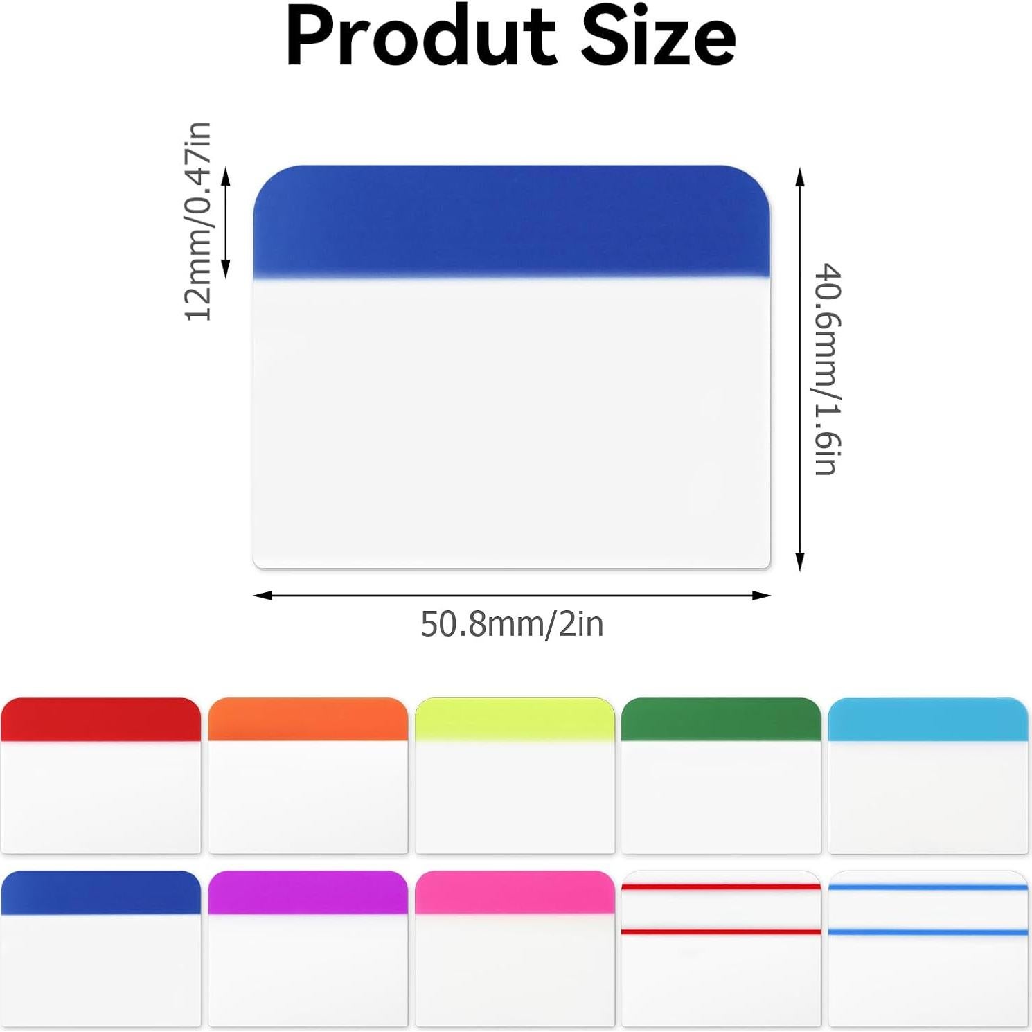 600 Piezas Pestañas Adhesivas Tecreddy 5.08 cm Multicolor