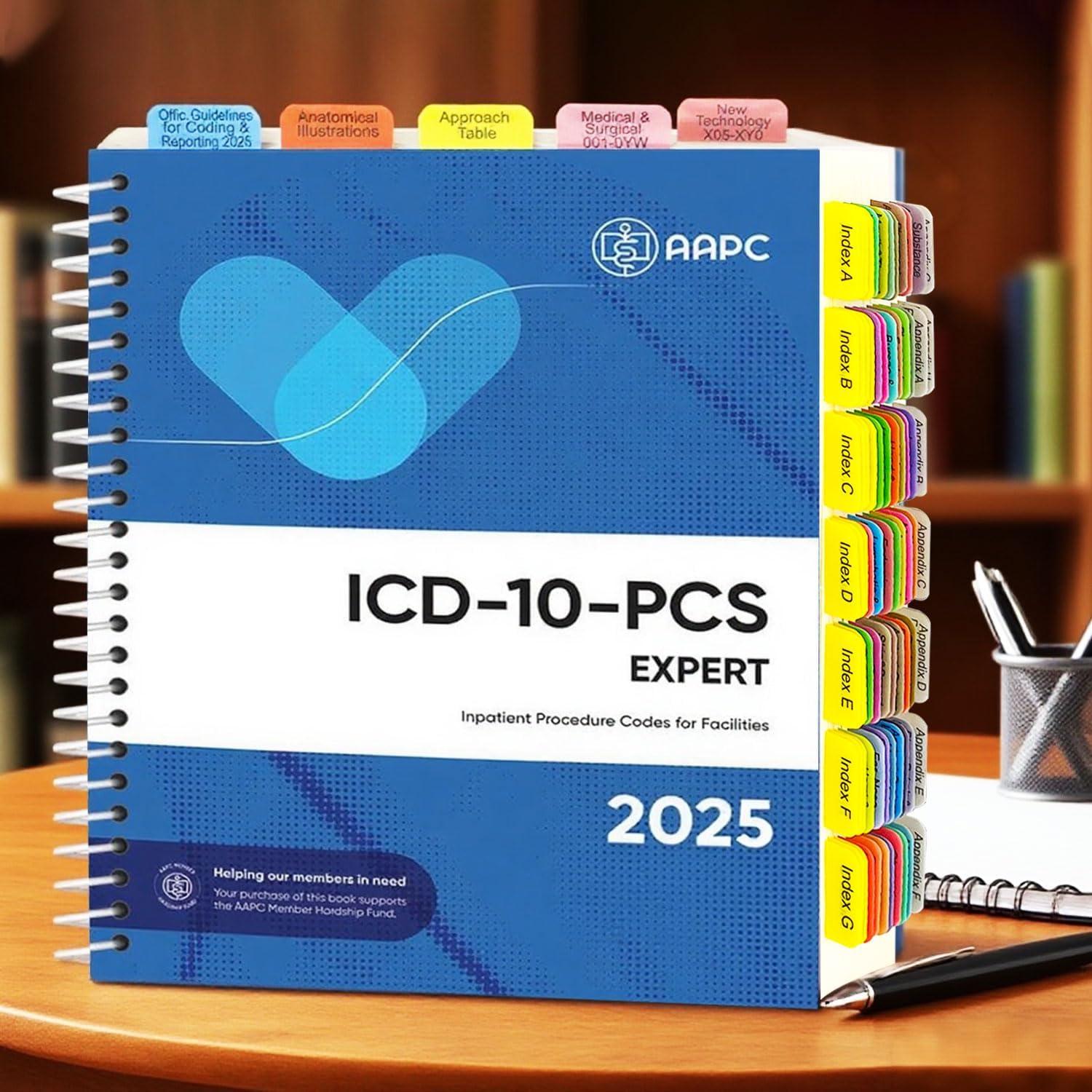 Pestañas Índice TINGYI para ICD-10-PCS 2025 - 84 Pestañas PVC