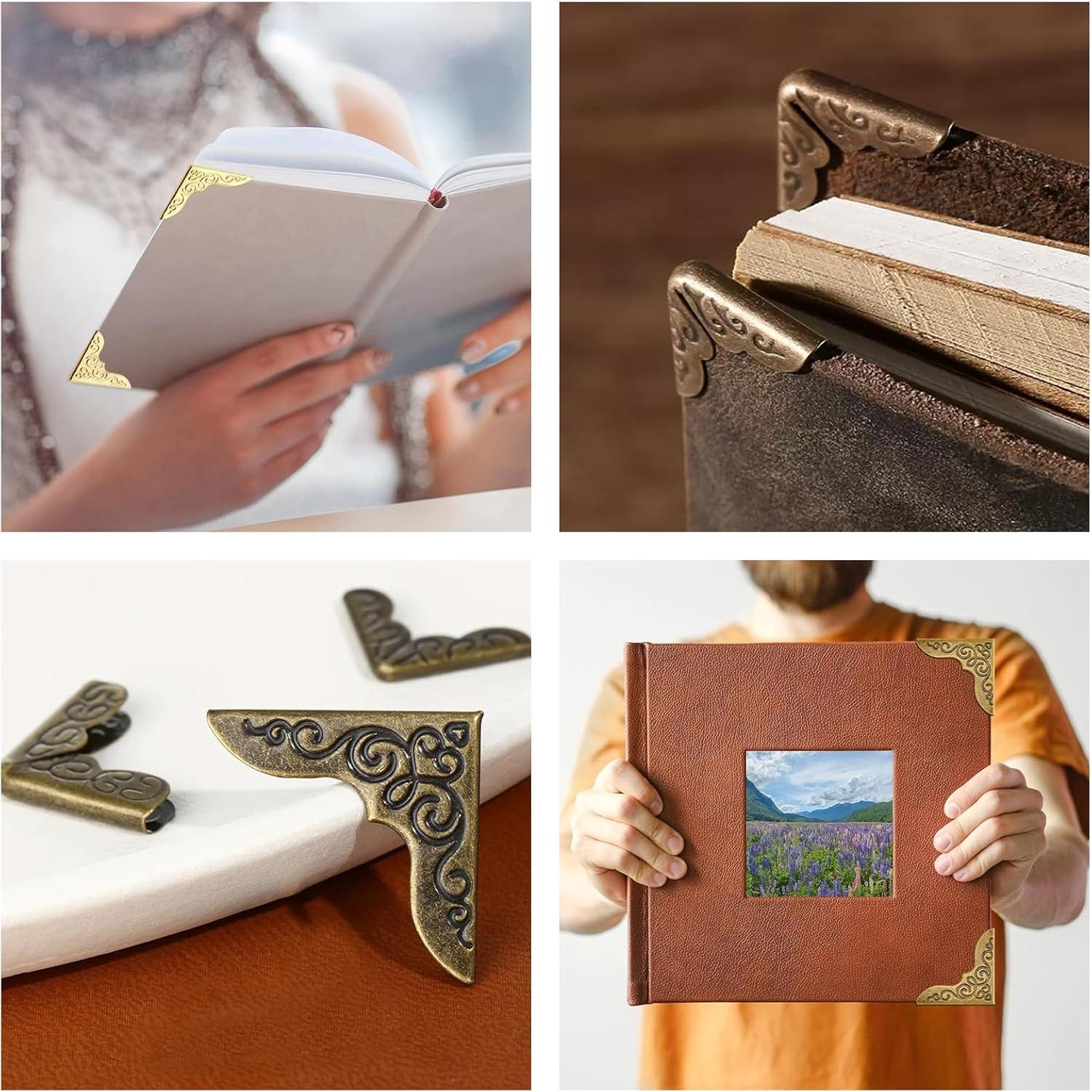 160 Protectores de Esquinas de Libros Metal Genérico 4 Colores