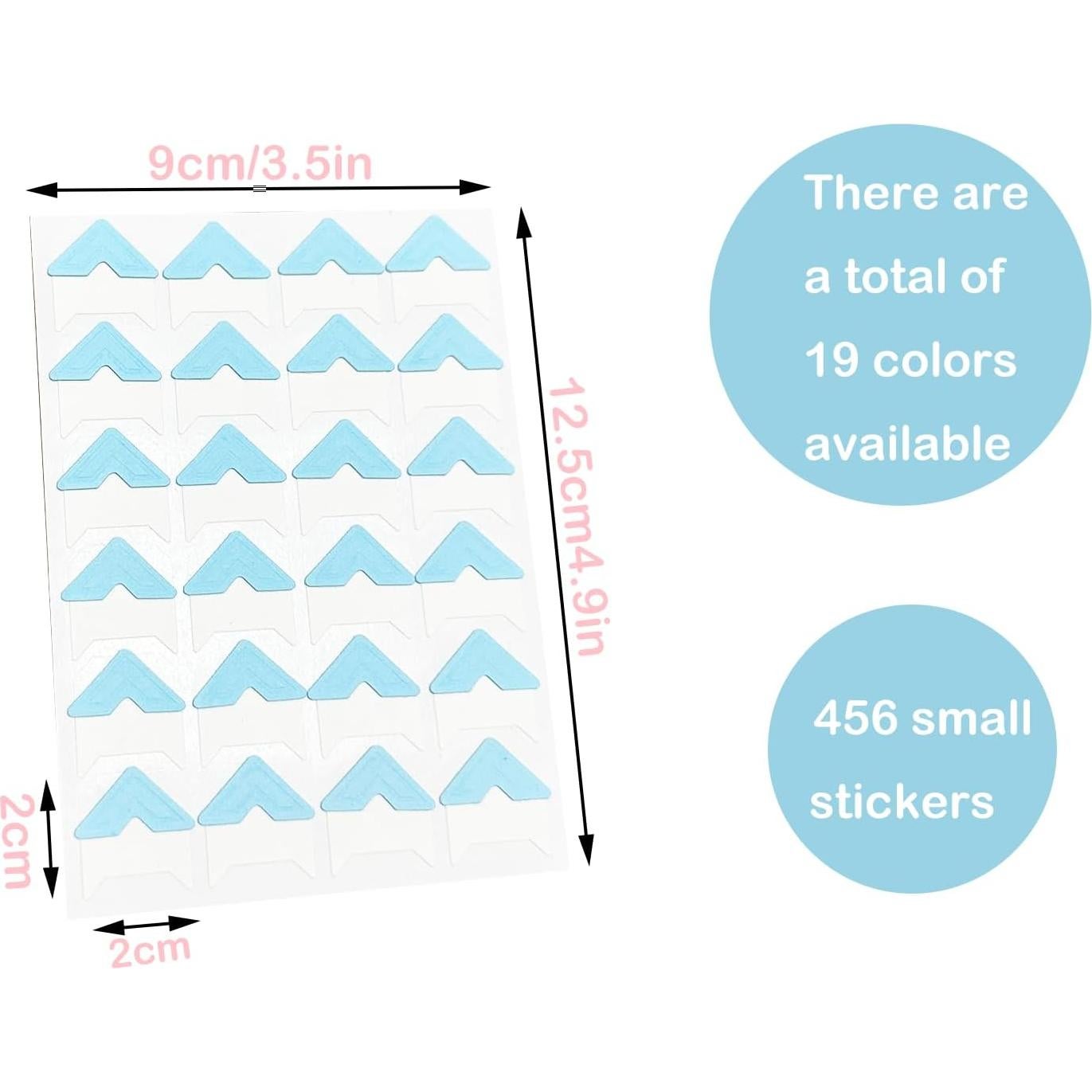 Conjunto de 456 Esquinas de Fotos Nexolia - 19 Colores Autoadhesivas