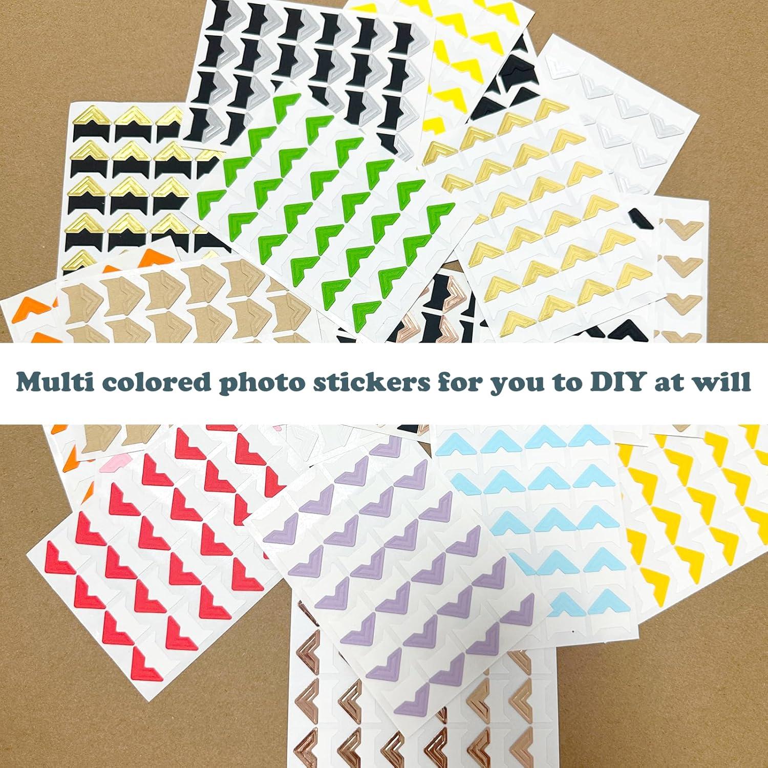 Conjunto de 456 Esquinas de Fotos Nexolia - 19 Colores Autoadhesivas