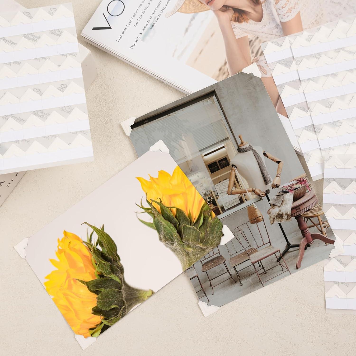 Esquinas autoadhesivas para fotos Lineco marfil 1.27 cm 252 unidades