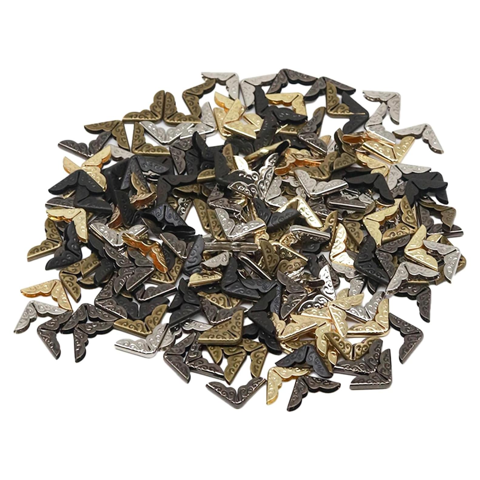 200 Protectores de Esquinas de Libro Metal Vintage LINYUEARUI