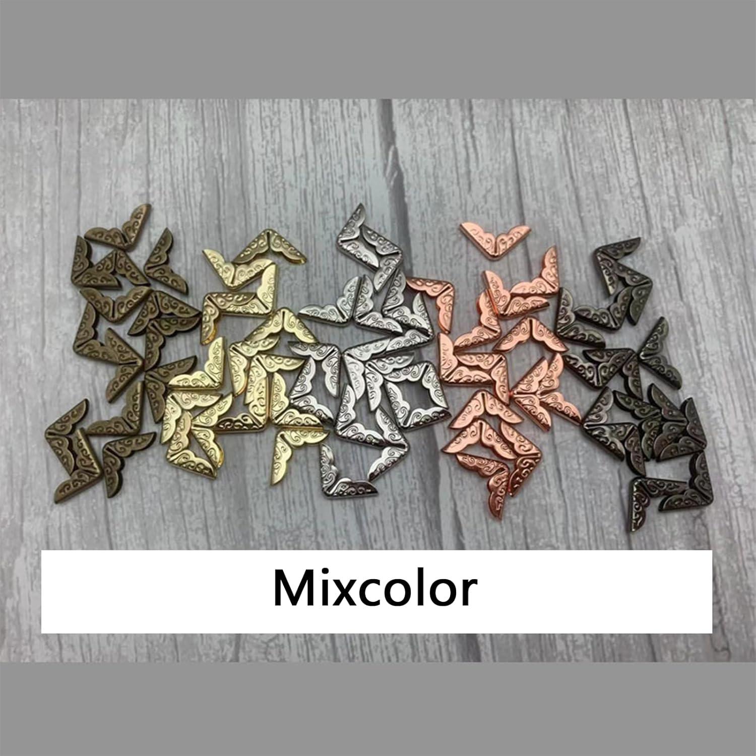 200 Protectores de Esquinas de Libro Metal Vintage LINYUEARUI