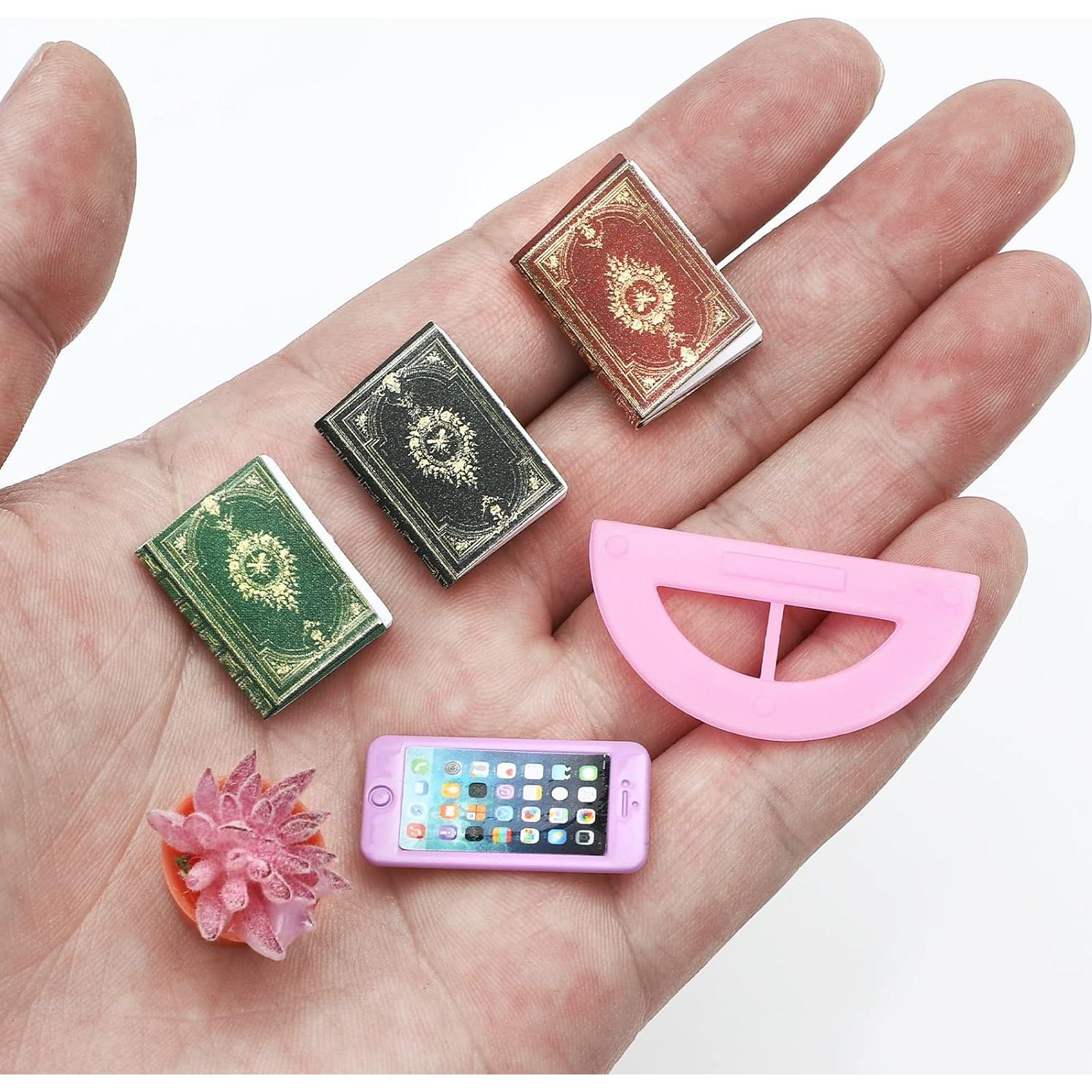 SOTOGO 50 Piezas Accesorios Escuela Casa Muñecas Miniatura