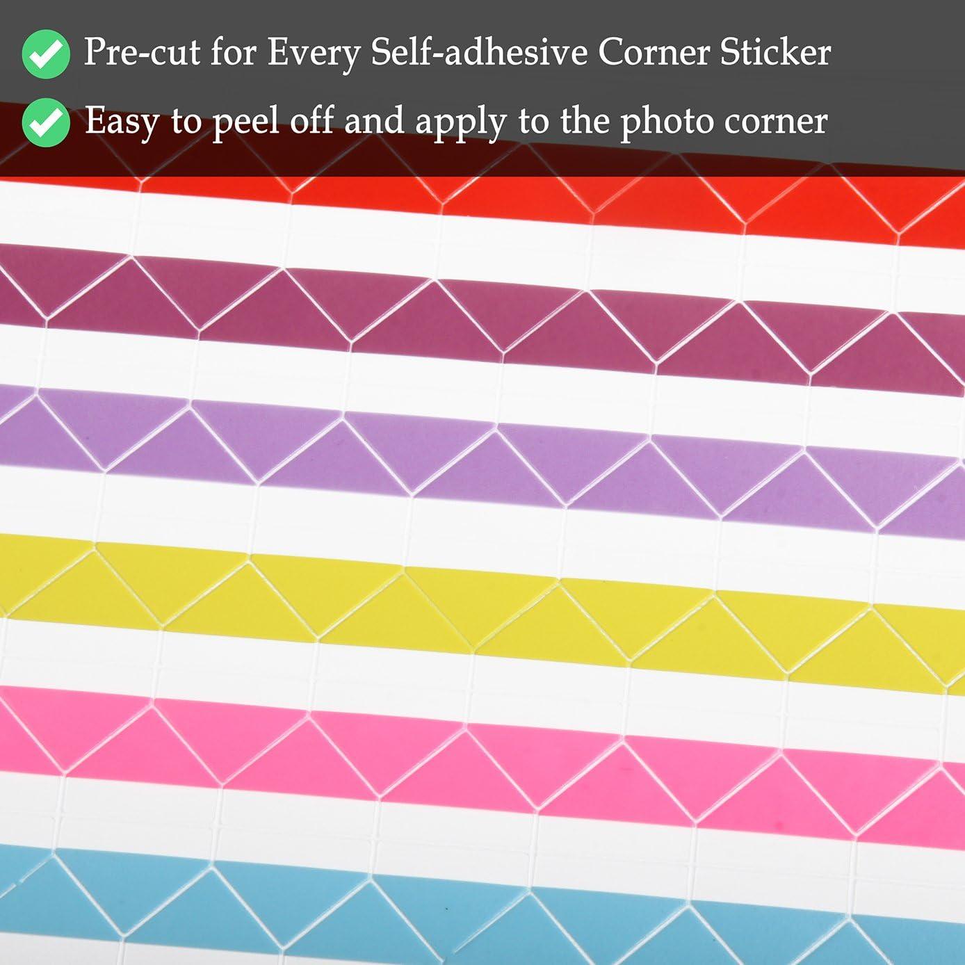 Esquinas de Foto Autoadhesivas ADVcer 5100 Piezas 6 Colores