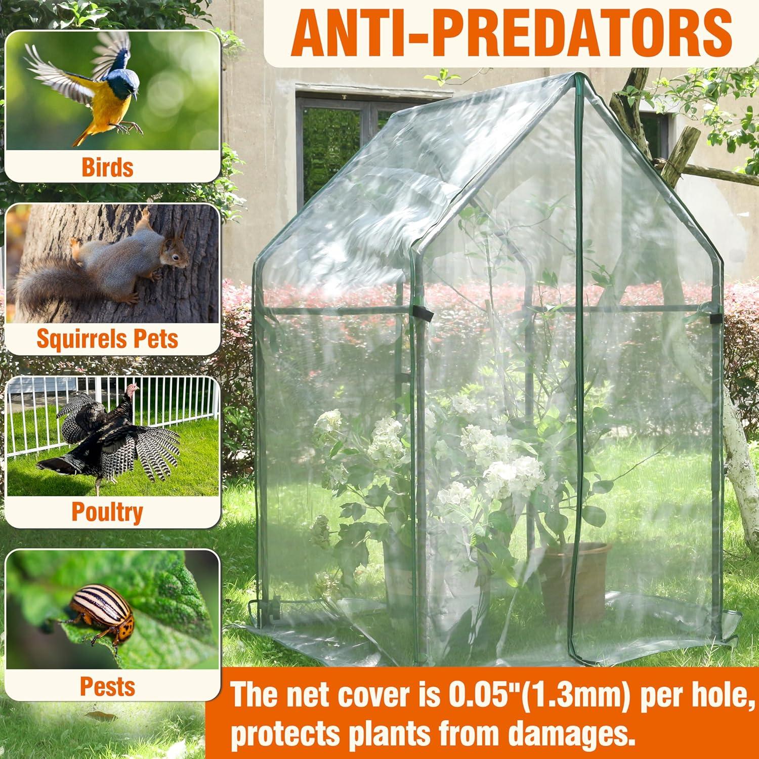 Invernadero Mini Gardzen Portátil 91.4x91.4x151.1 cm con Malla