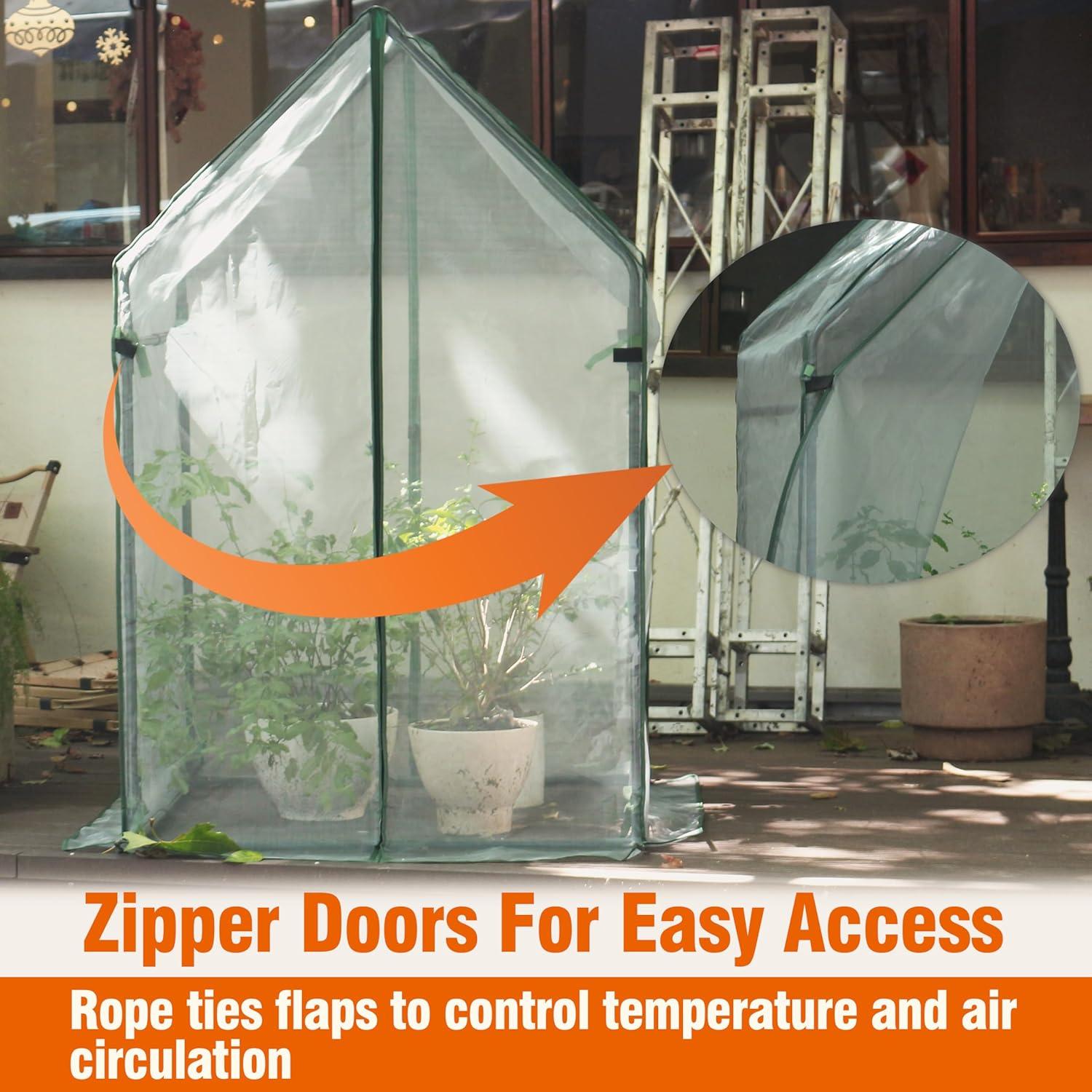 Invernadero Mini Gardzen Portátil 91.4x91.4x151.1 cm con Malla
