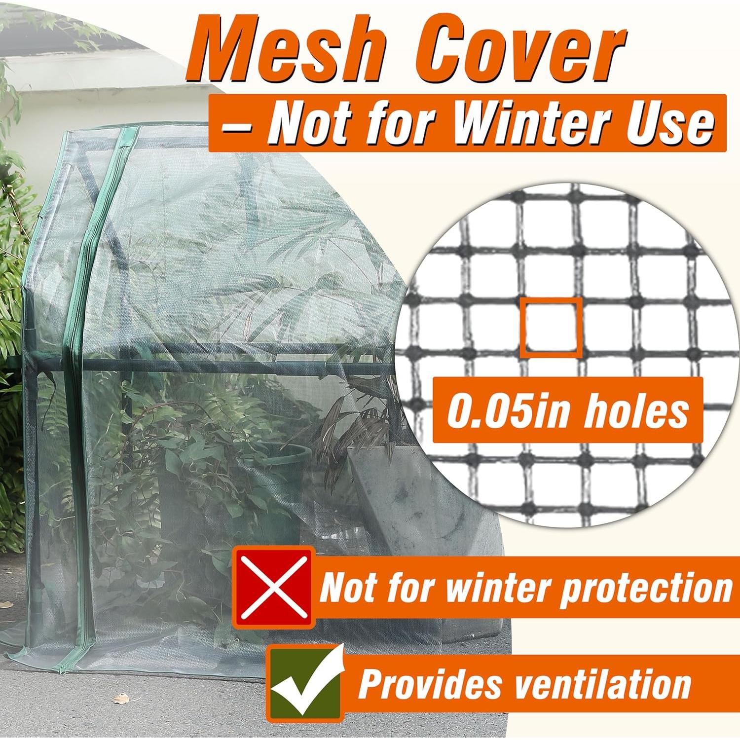 Invernadero Mini Gardzen 92x48x85 cm con Cubierta de Malla