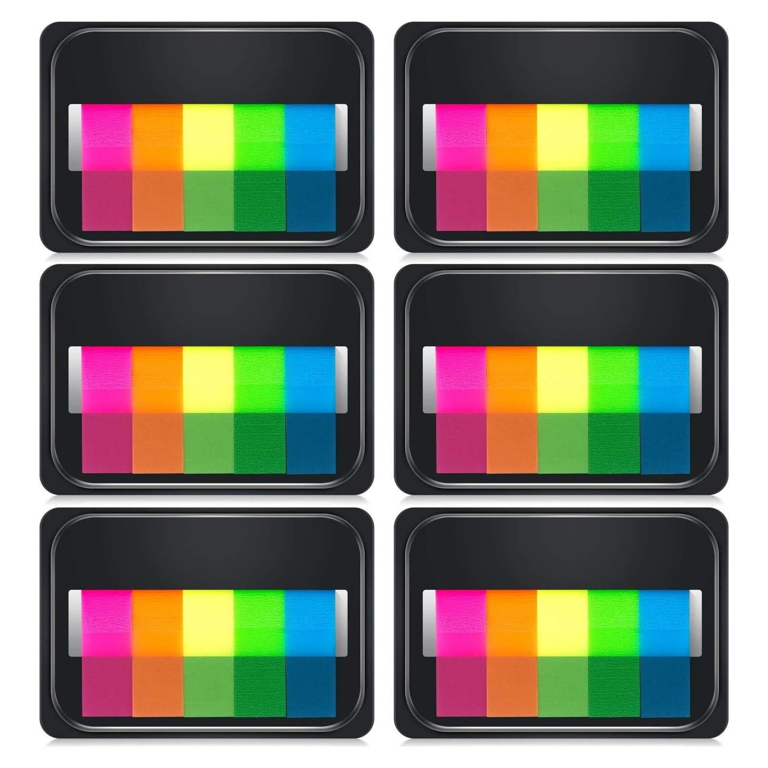 600 Piezas Marcadores de Página Neón Onwon, 5 Colores