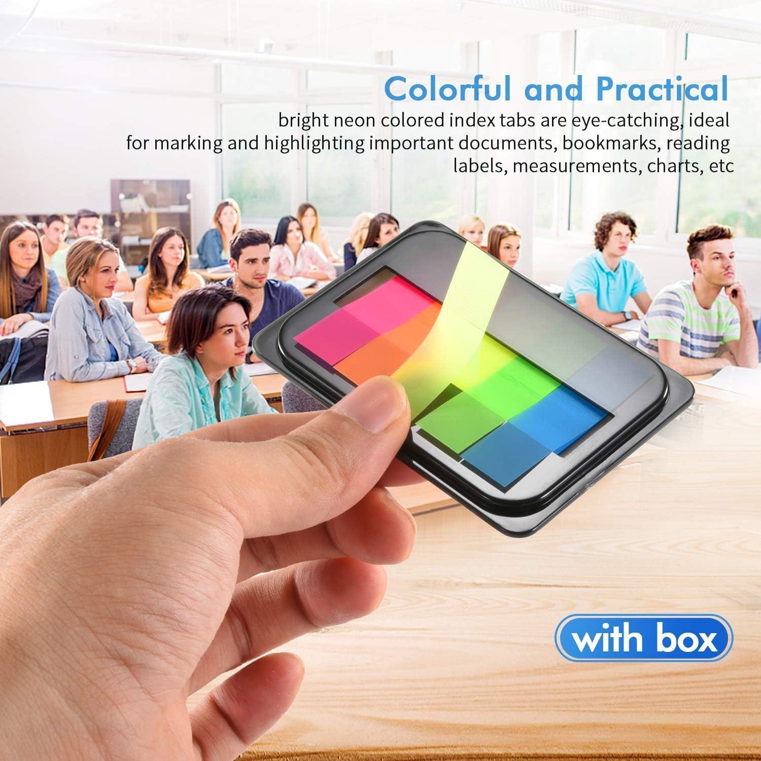 600 Piezas Marcadores de Página Neón Onwon, 5 Colores