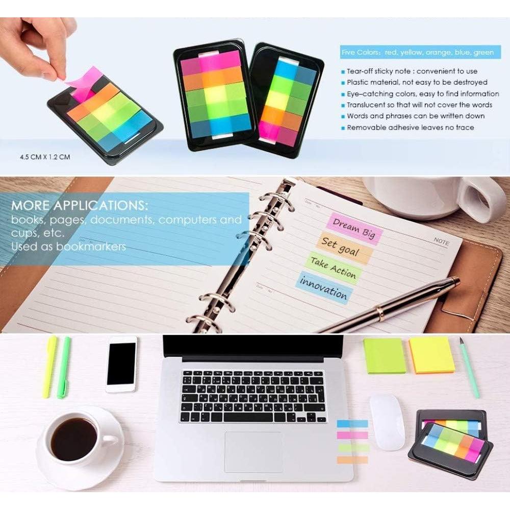 600 Piezas Marcadores de Página Neón Onwon, 5 Colores