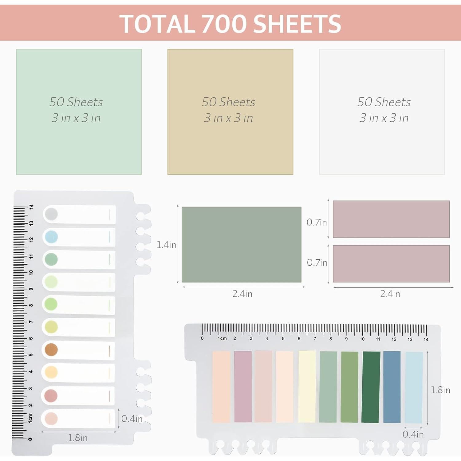 Notas Adhesivas Transparentes ONEDONE - 700 Hojas Multiusos