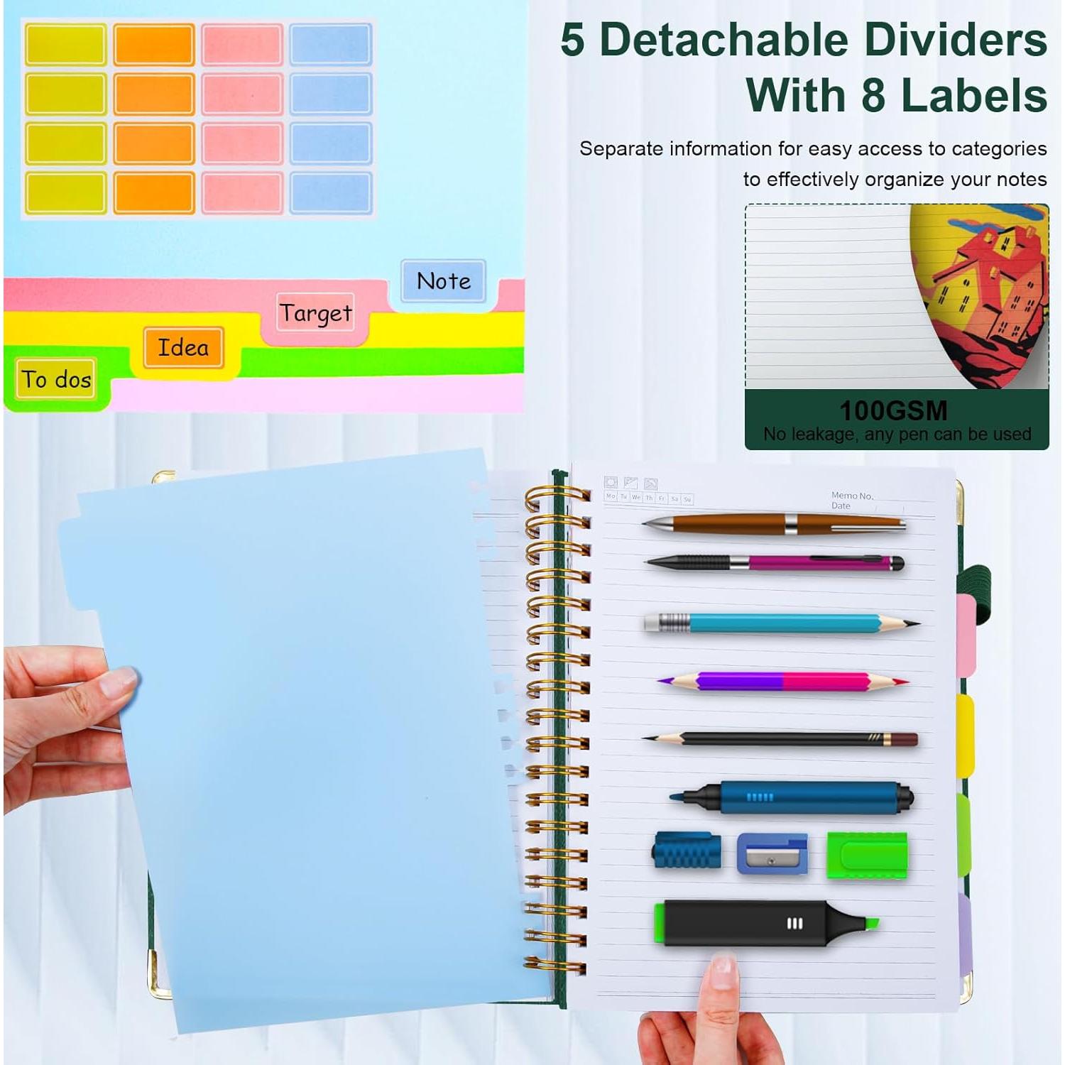 Cuaderno Espiral Tapa Dura GDGDSY B5 300 Páginas Verde