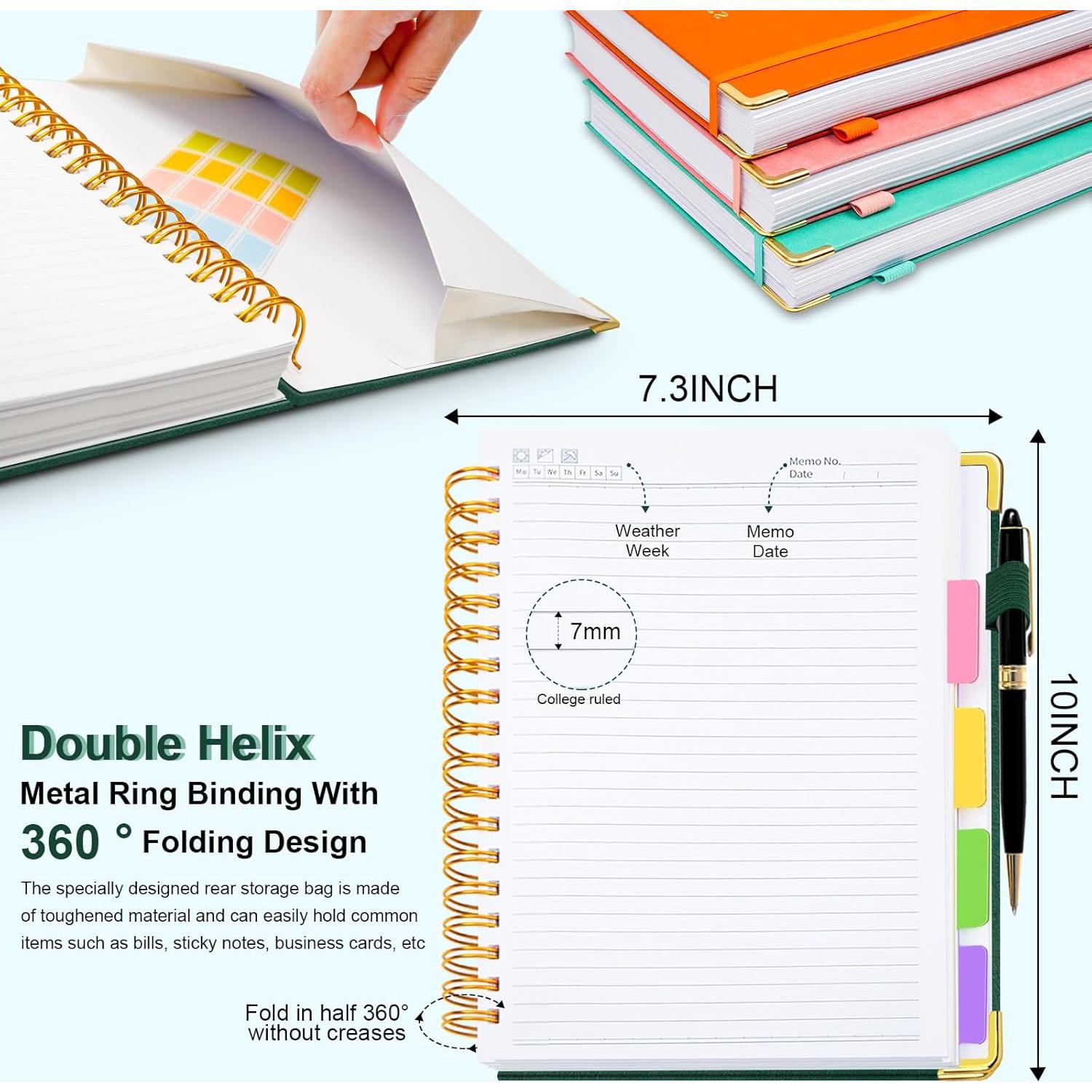 Cuaderno Espiral Tapa Dura GDGDSY B5 300 Páginas Verde