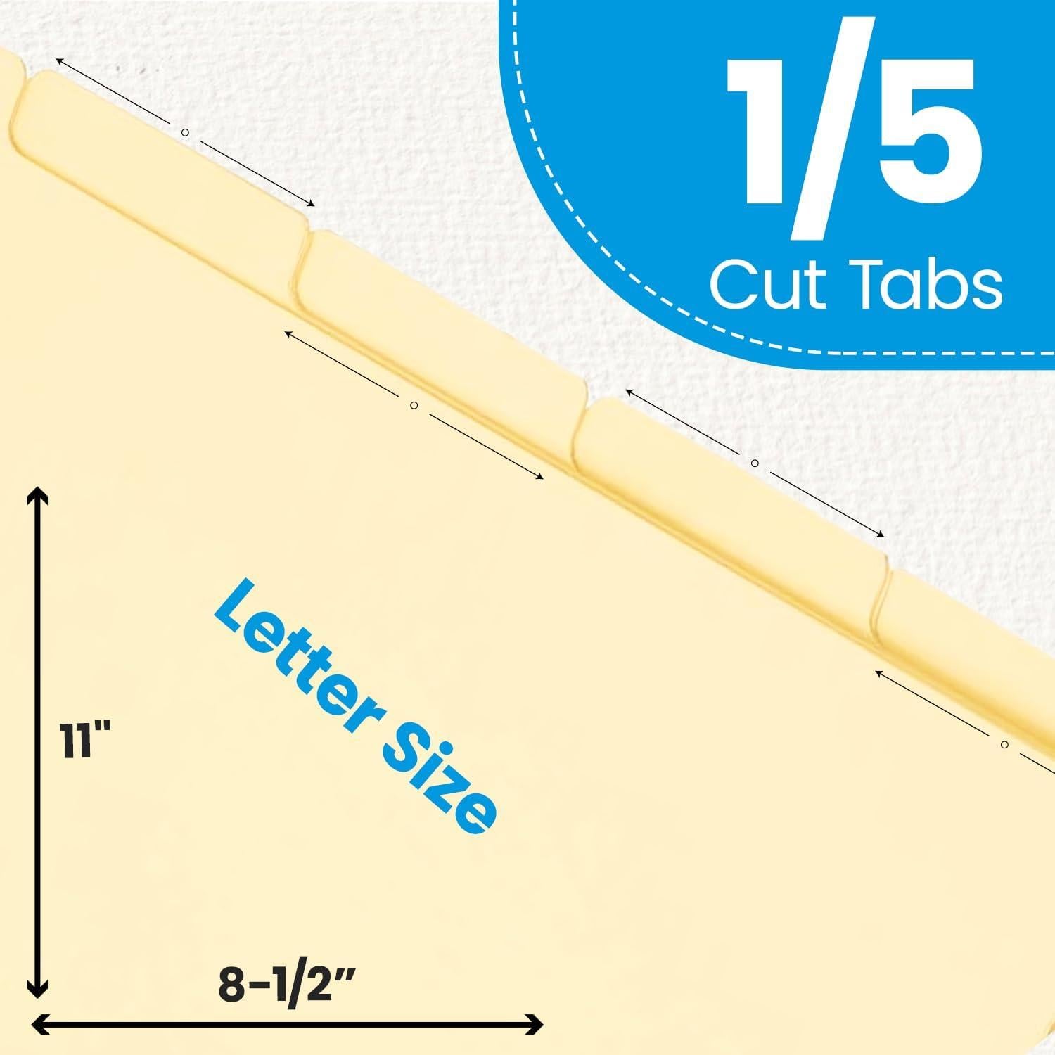 Separadores de carpeta Oxford Manila 5 pestañas 250 unidades