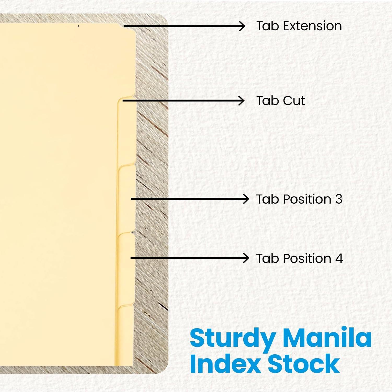 Separadores de carpeta Oxford Manila 5 pestañas 250 unidades