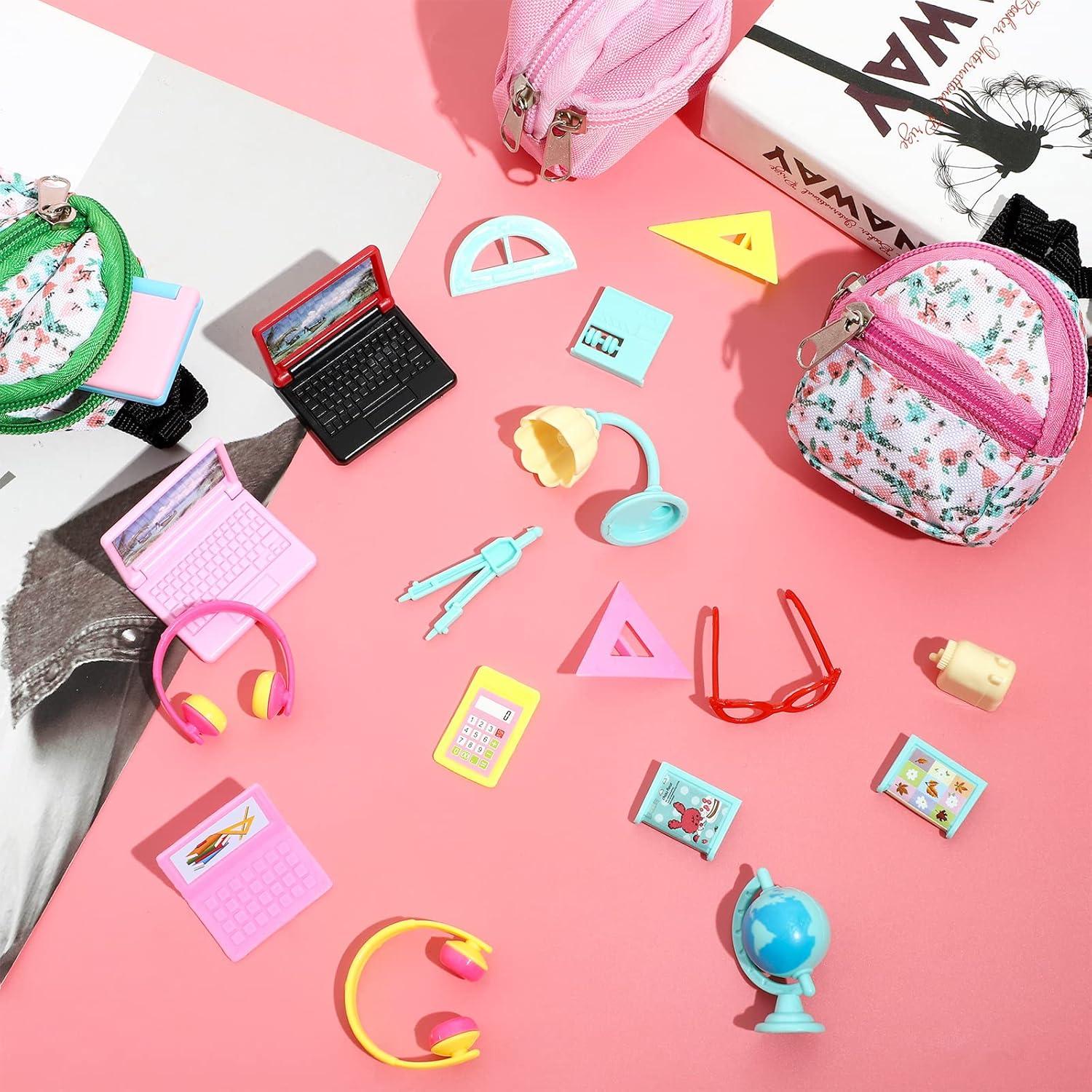 SOTOGO 29 Piezas Accesorios Escuela Muñecas Miniatura