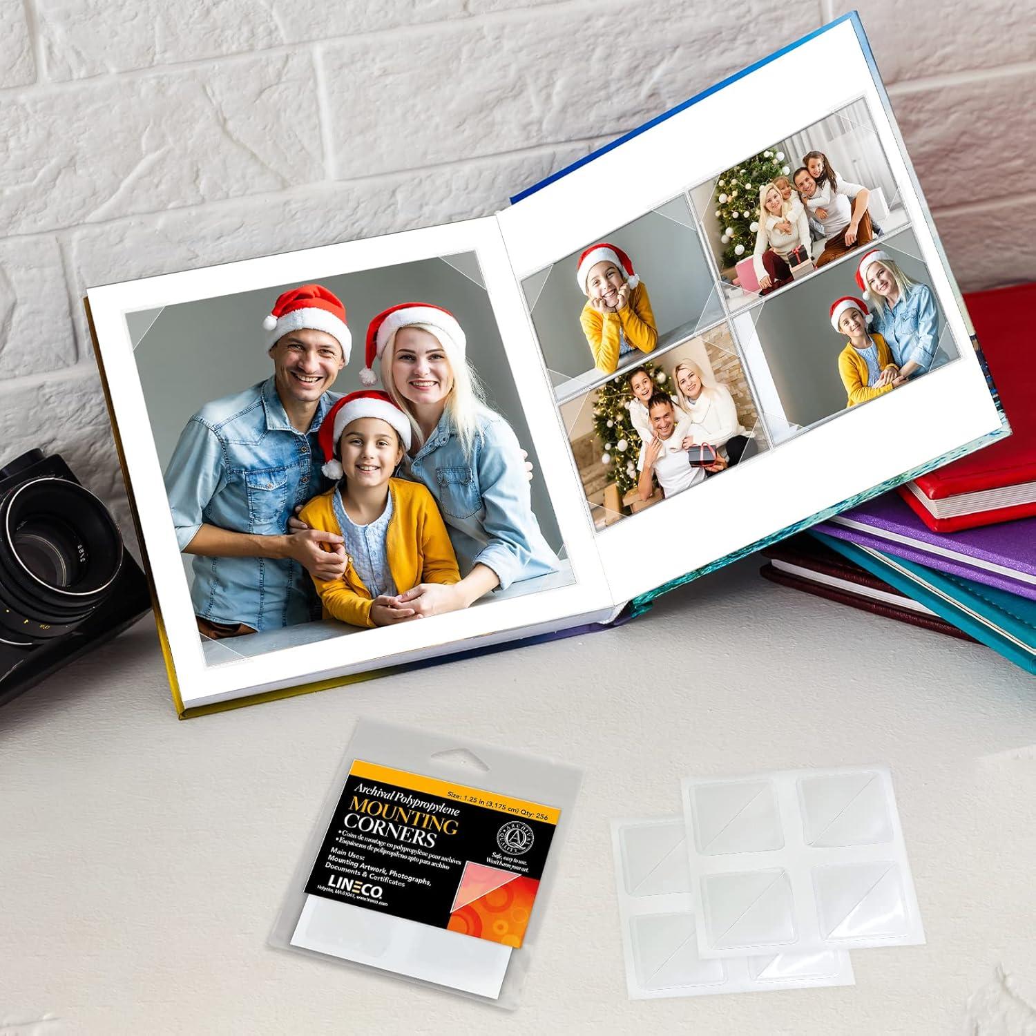 Esquinas de Montaje Lineco 3.18 cm Autoadhesivas 256 Pzas