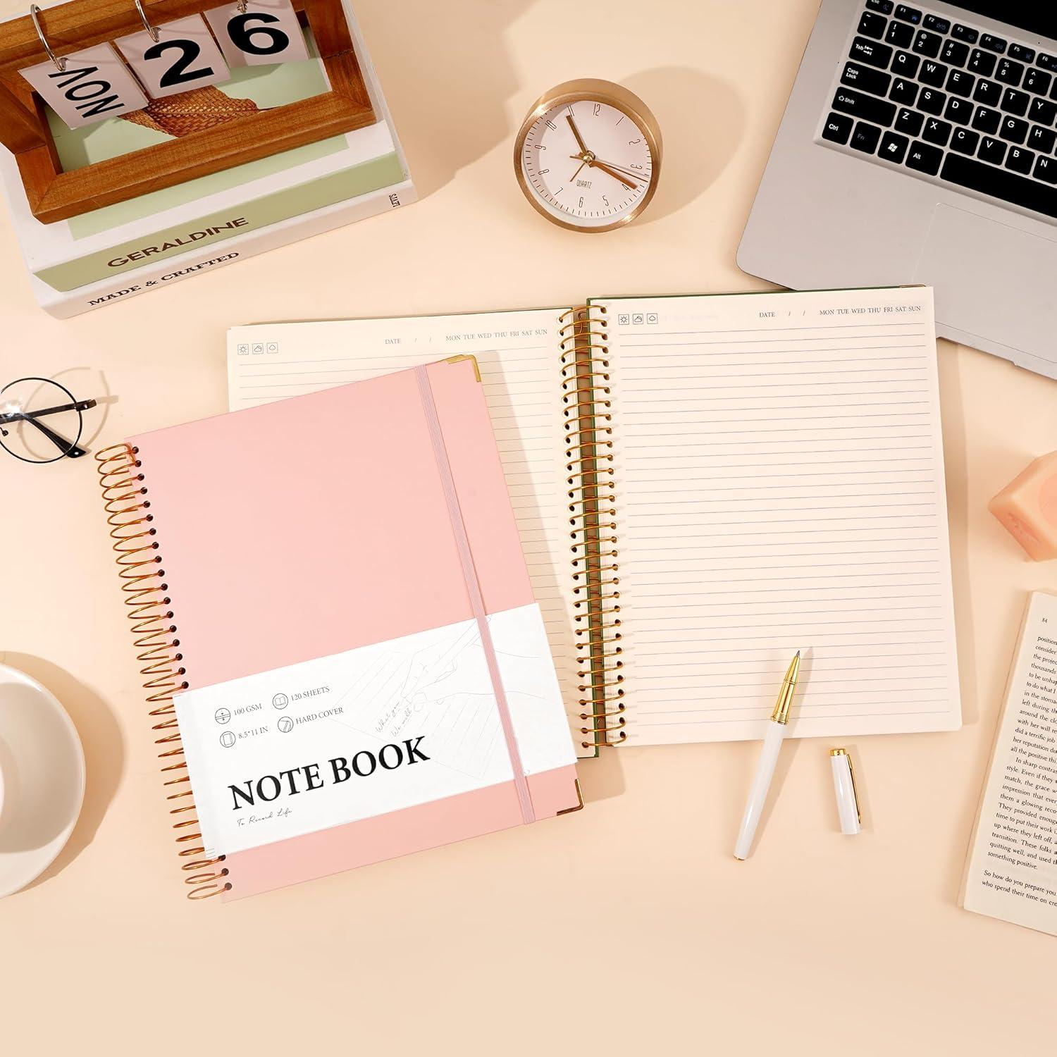 Cuaderno Espiral Rosa FLYING EAGLE A4 200 Páginas 100 GSM