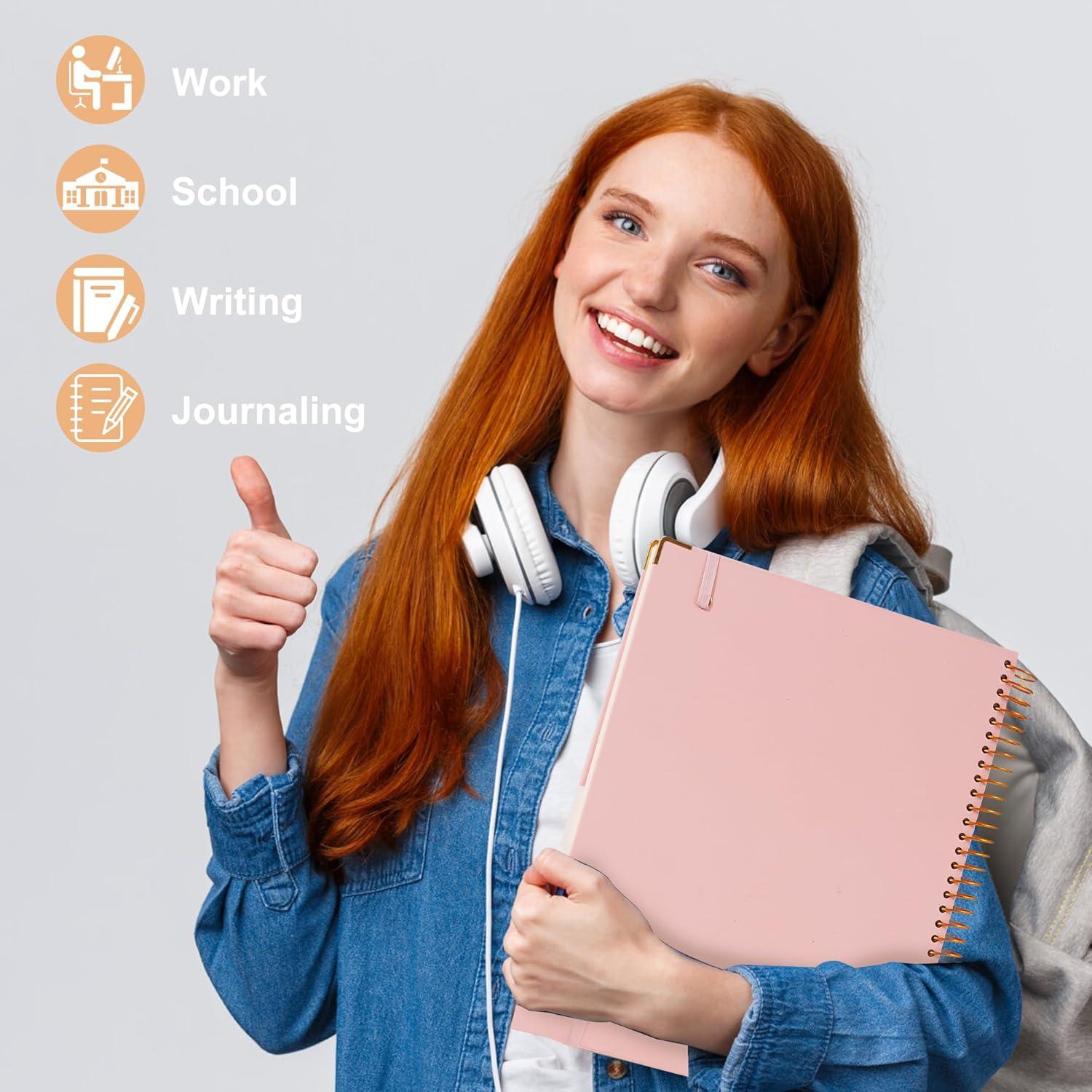 Cuaderno Espiral Rosa FLYING EAGLE A4 200 Páginas 100 GSM