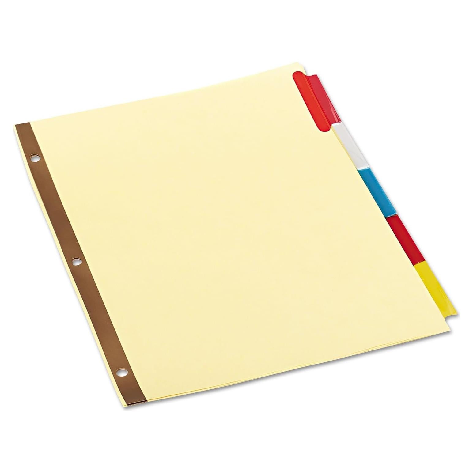 Separadores de Pestañas Universal One 5 Tab Colorido Carta