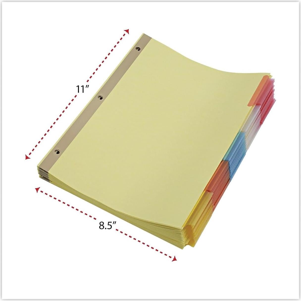 Separadores de Pestañas Universal One 5 Tab Colorido Carta