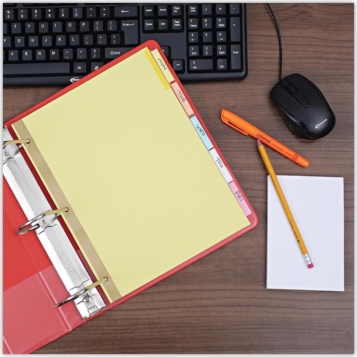 Separadores de Pestañas Universal One 5 Tab Colorido Carta