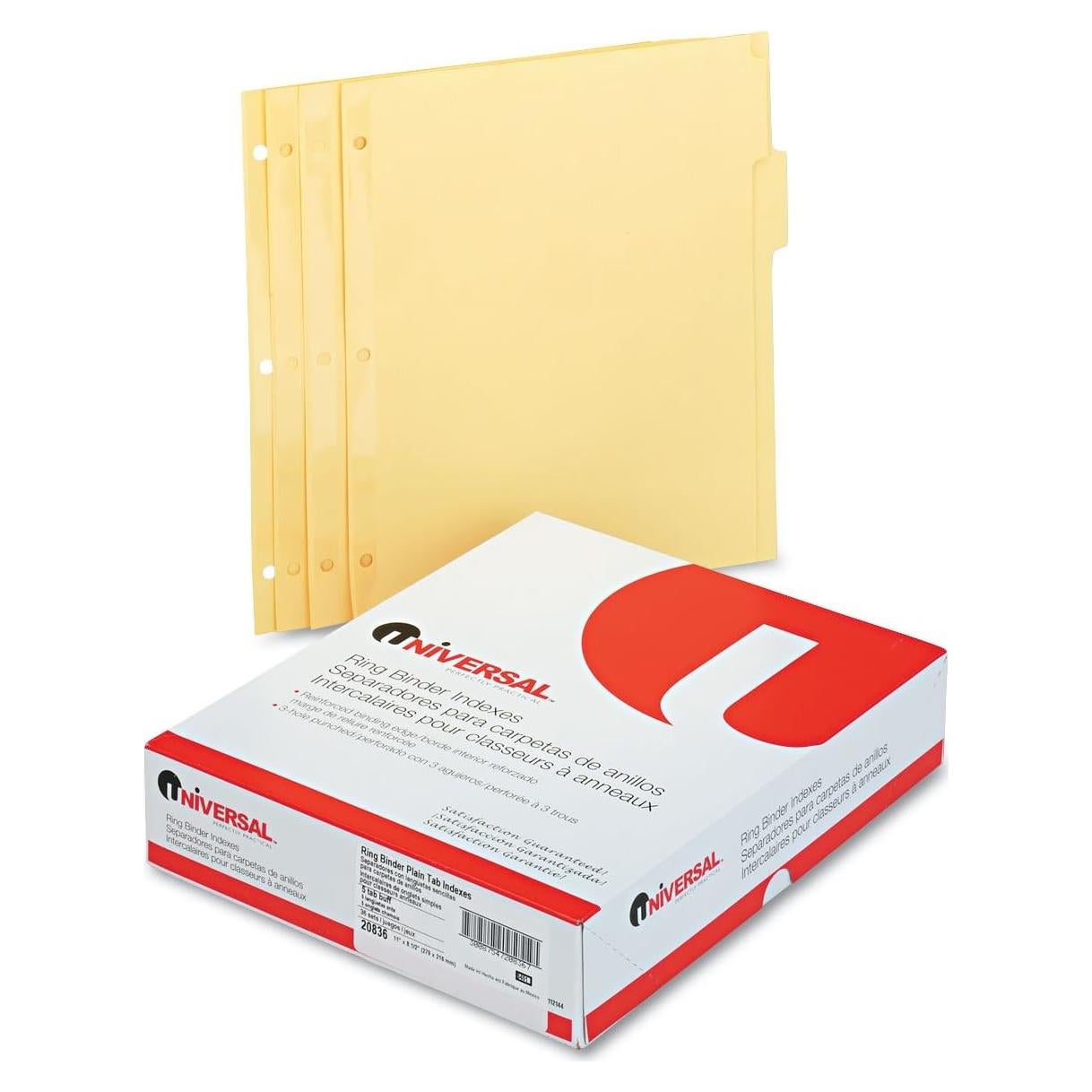 Separadores Económicos Universal 20836, 5 Pestañas, Carta, 36 Juegos