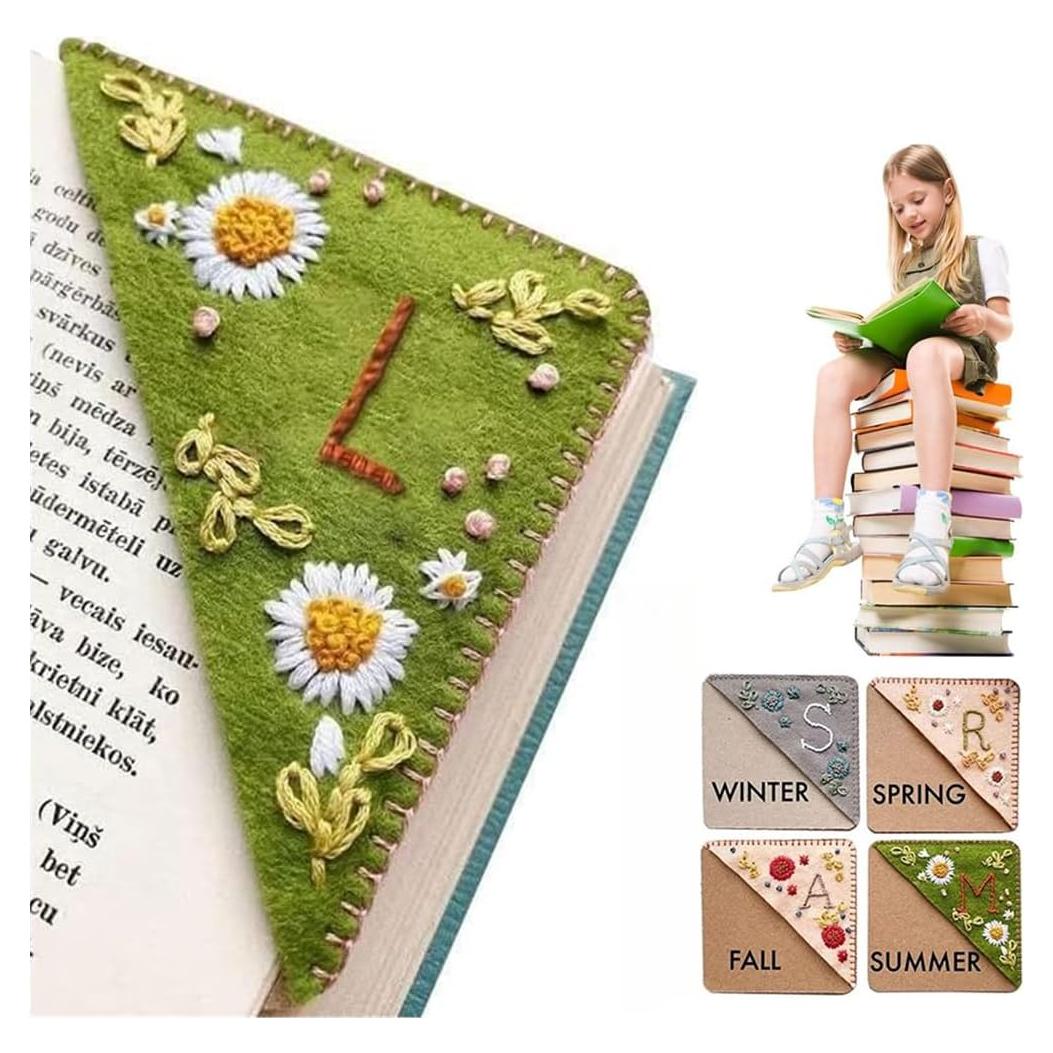 Marcador de Página Bordado a Mano Xinhelan Personalizado 9.5cm